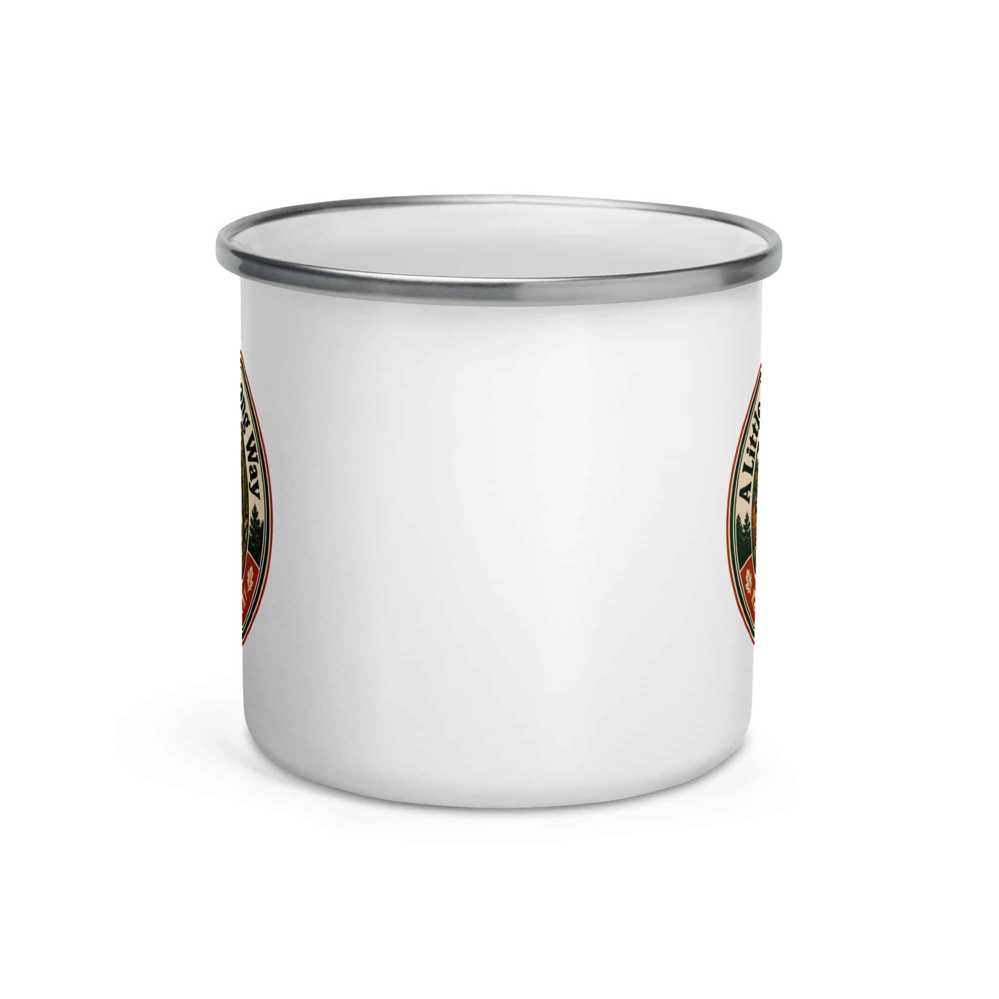 Red River Gorge Enamel Camp Mug: A Little Gorge Goes a Long Way, Vintage Round Badge