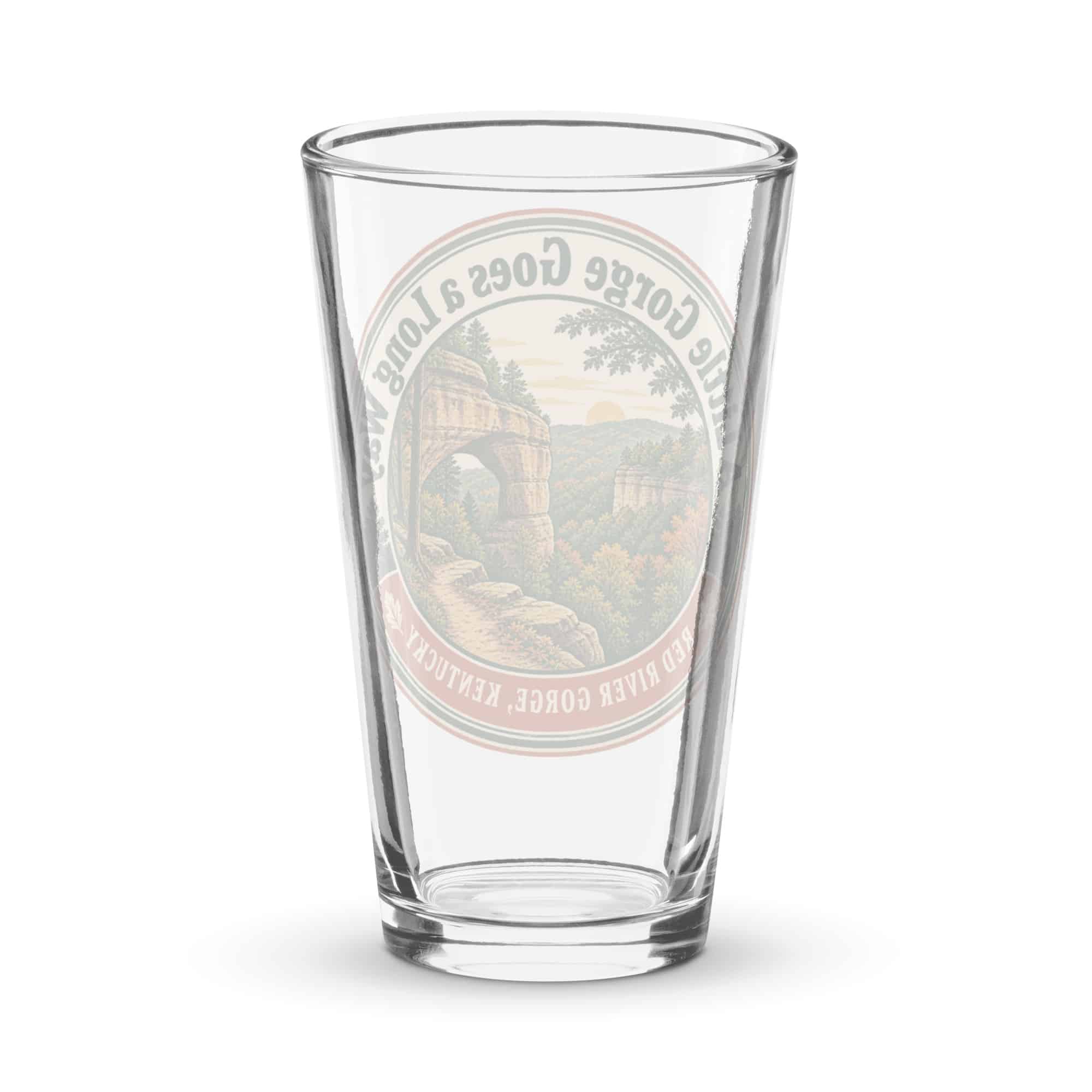 Red River Gorge Pint Glass: A Little Gorge Goes a Long Way, Vintage Round Badge