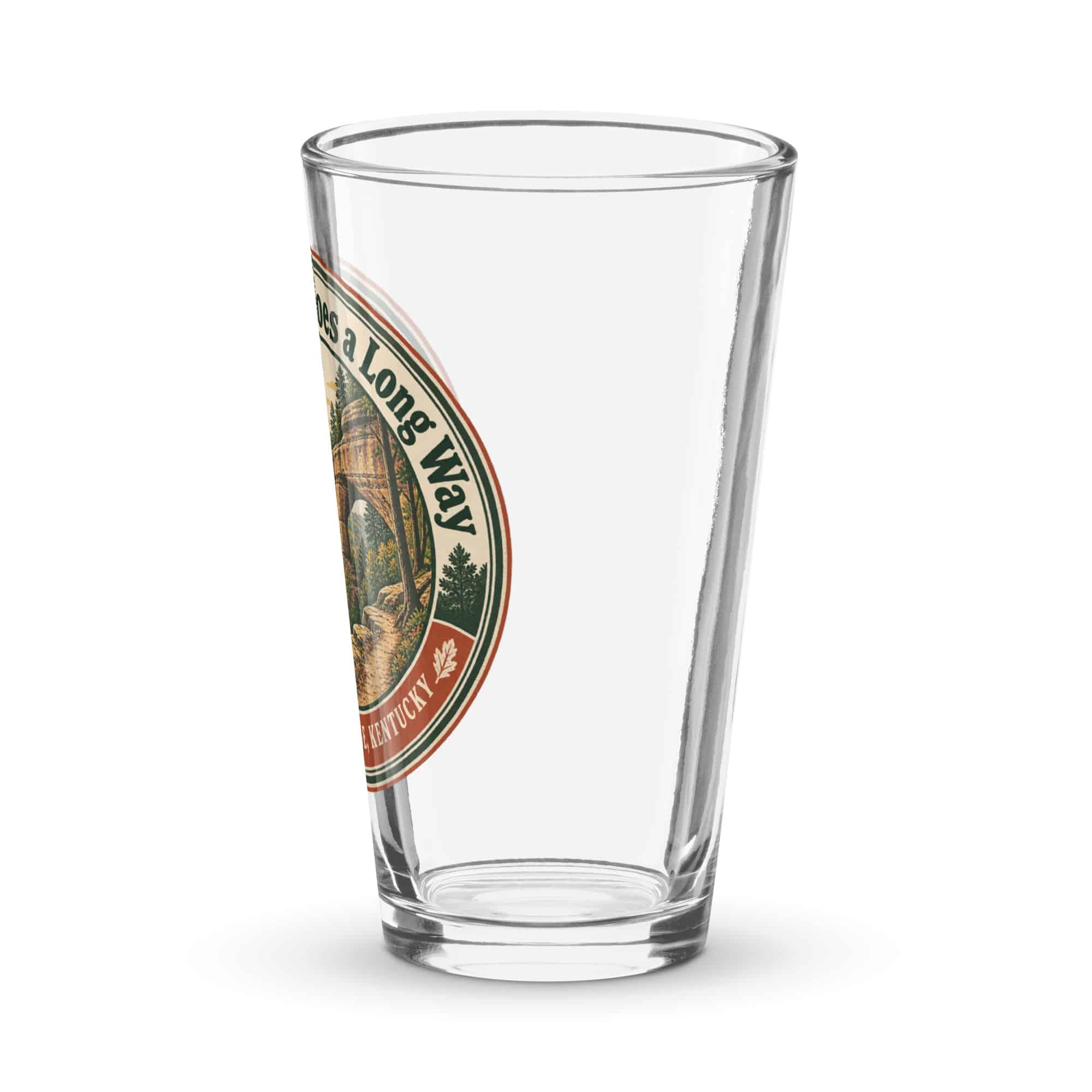 Red River Gorge Pint Glass: A Little Gorge Goes a Long Way, Vintage Round Badge