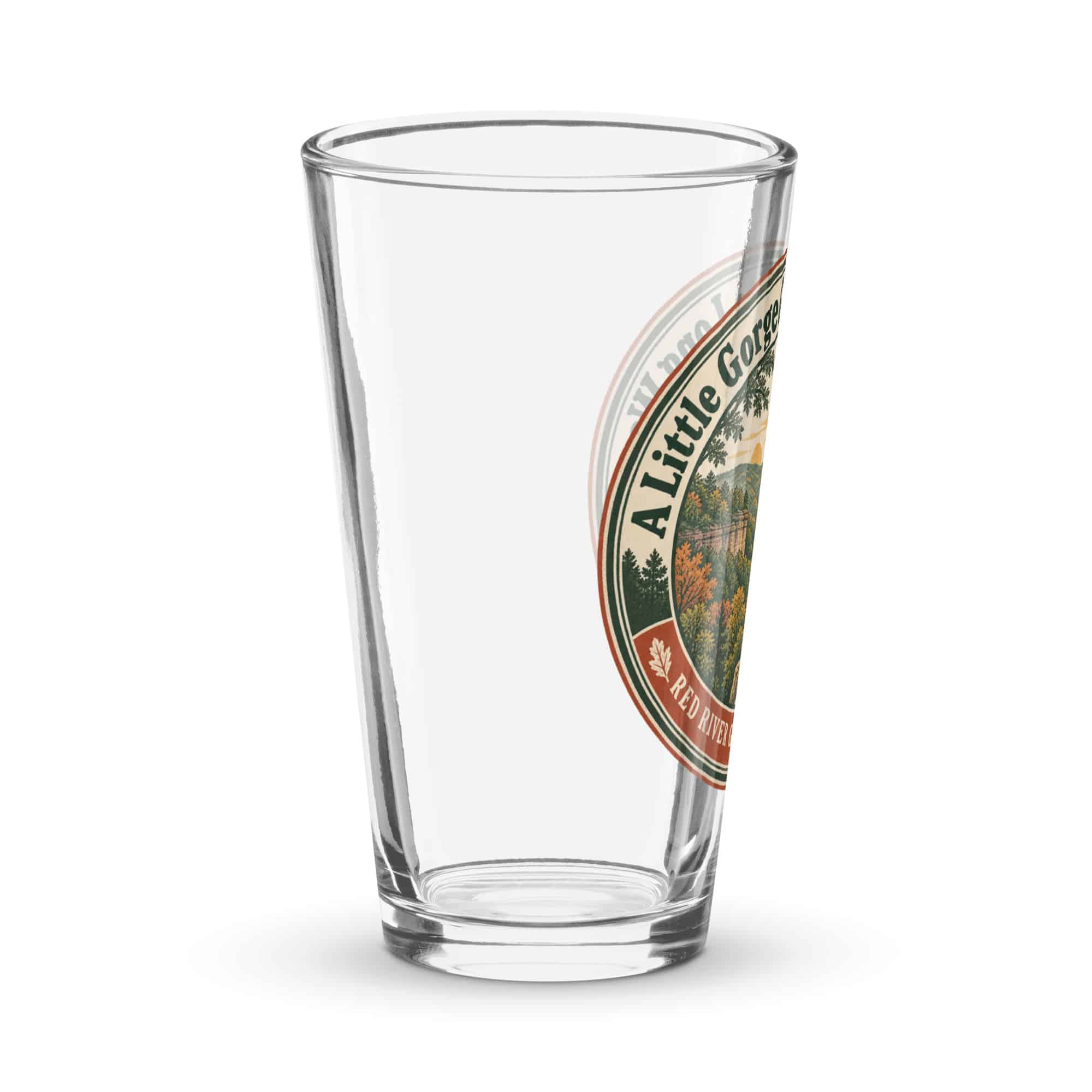 Red River Gorge Pint Glass: A Little Gorge Goes a Long Way, Vintage Round Badge