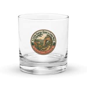 Red River Gorge Rocks Glass: A Little Gorge Goes a Long Way, Vintage Round Badge - 10.5 oz - Main