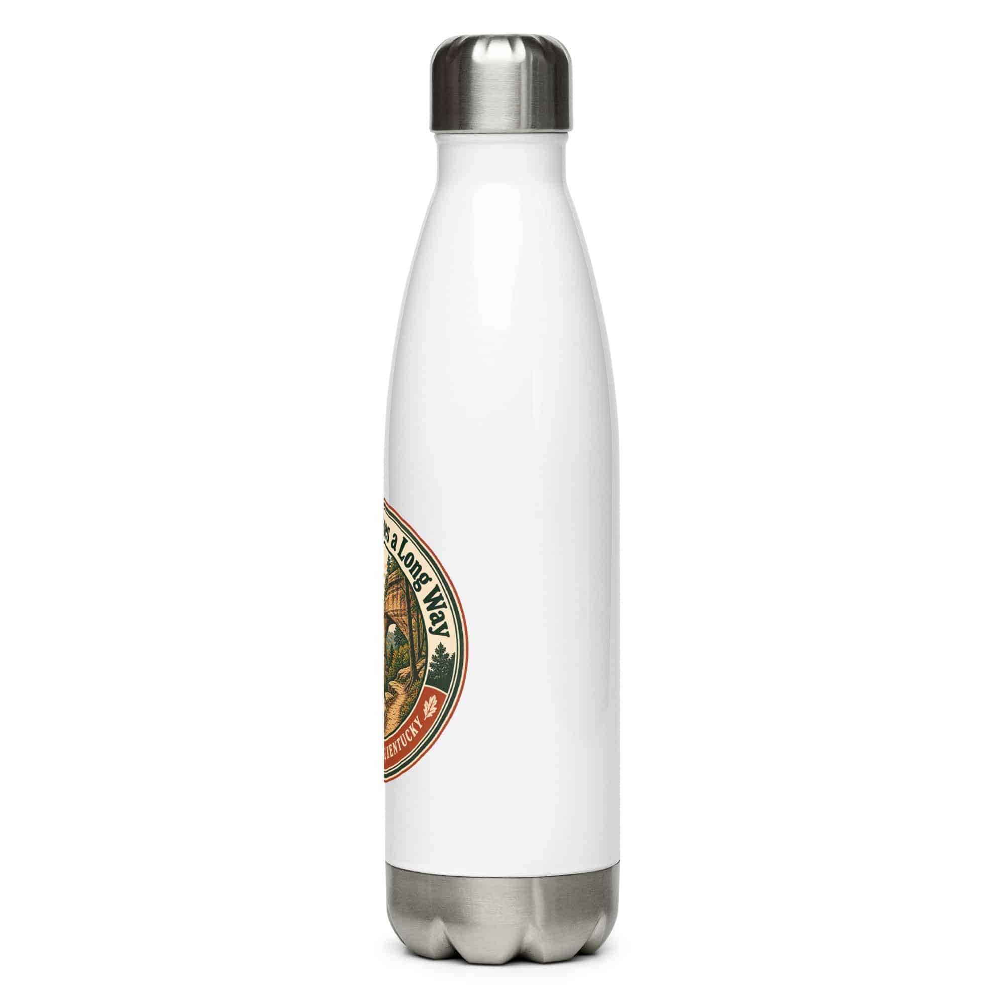 Red River Gorge Stainless Steel Water Bottle: A Little Gorge Goes a Long Way, Vintage Round Badge