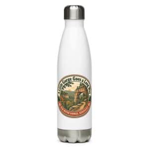 Red River Gorge Stainless Steel Water Bottle: A Little Gorge Goes a Long Way, Vintage Round Badge - 17 oz - Main