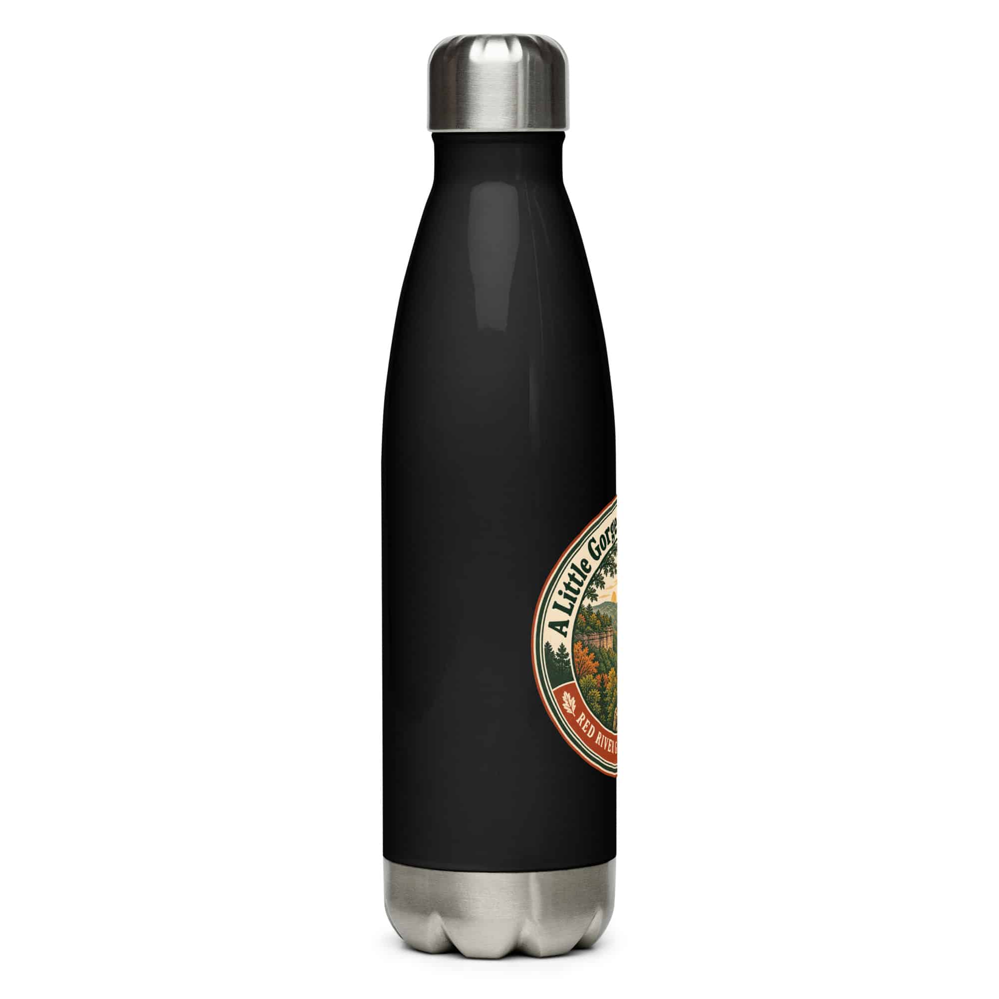 Red River Gorge Stainless Steel Water Bottle: A Little Gorge Goes a Long Way, Vintage Round Badge