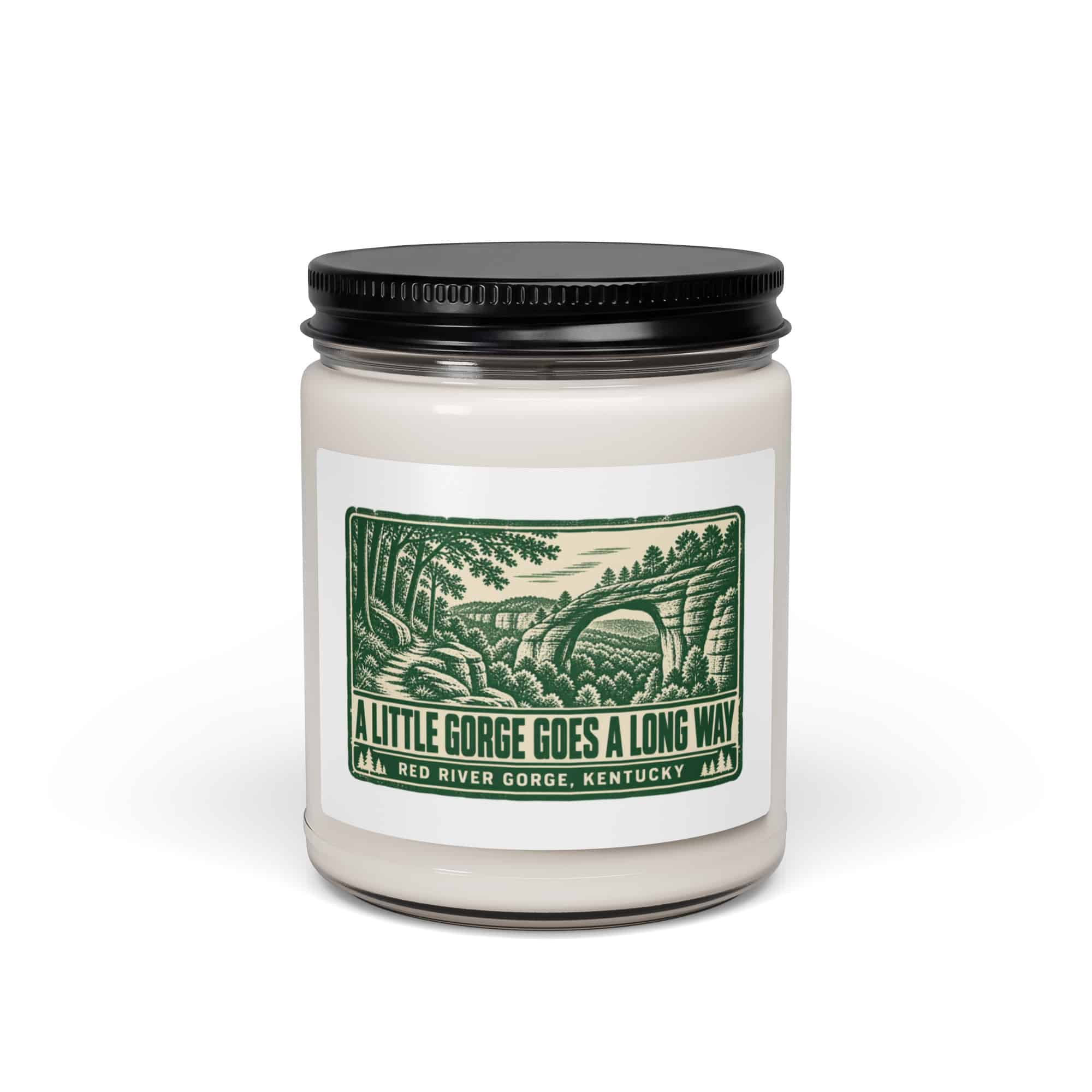 Red River Gorge Soy Wax Candle: A Little Gorge Goes a Long Way, Forest Ink Stamp
