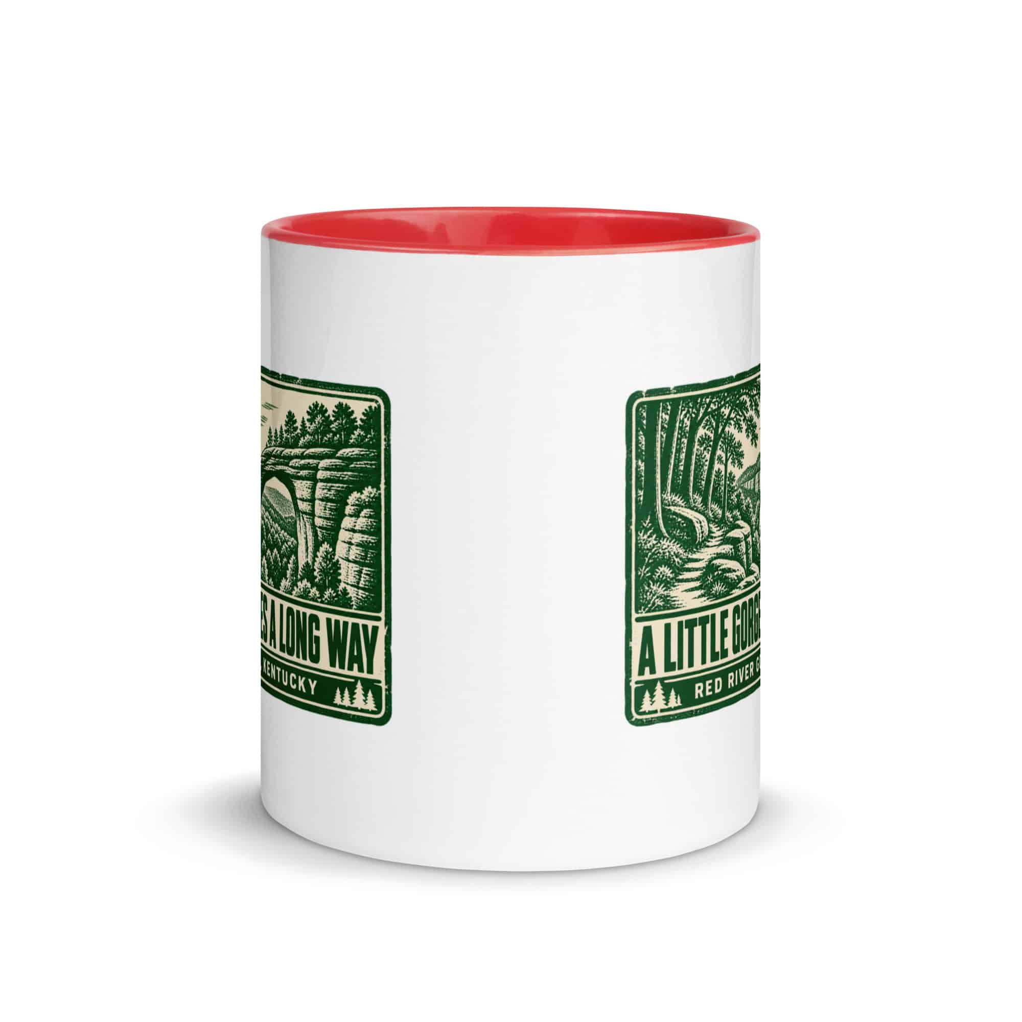 Red River Gorge Color Inside Coffee Mug: A Little Gorge Goes a Long Way, Forest Ink Stamp
