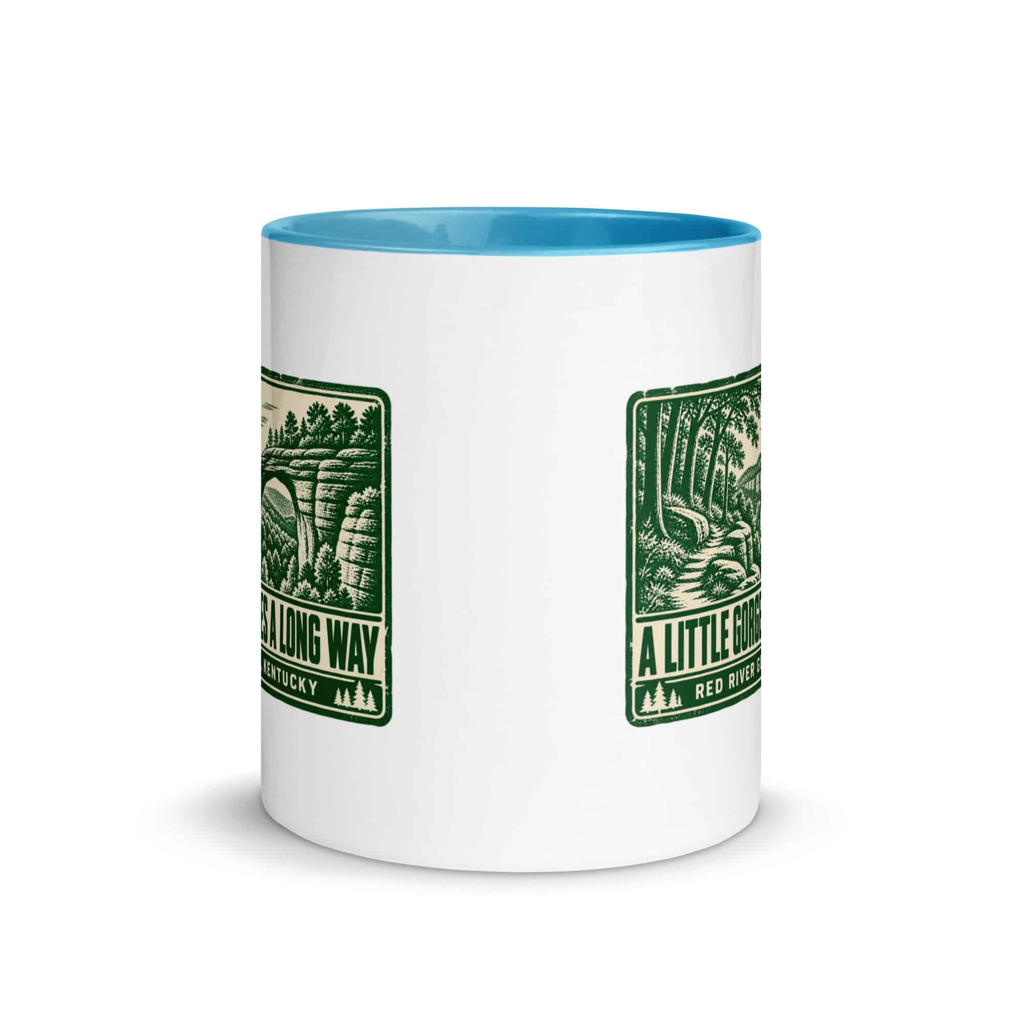 Red River Gorge Color Inside Coffee Mug: A Little Gorge Goes a Long Way, Forest Ink Stamp