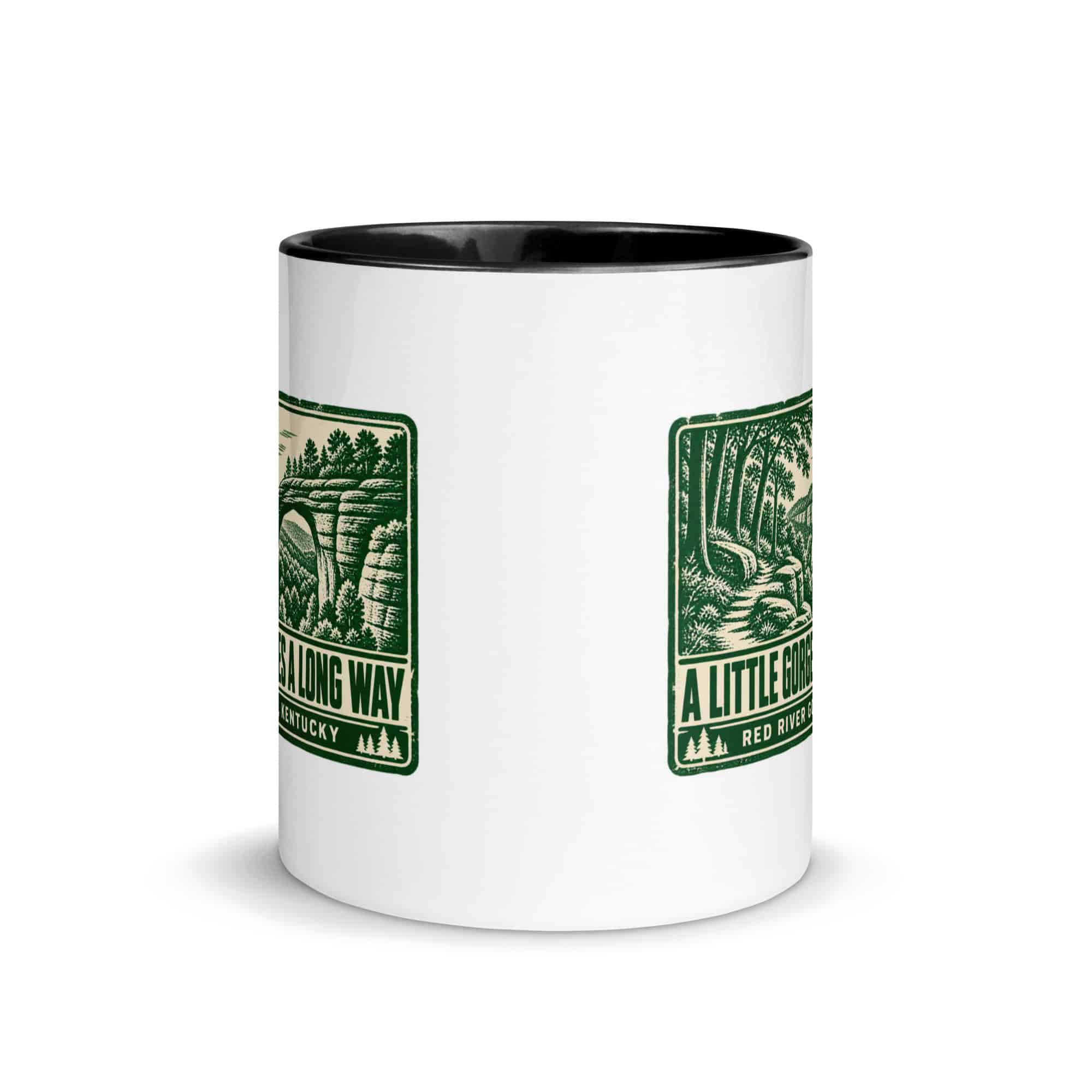 Red River Gorge Color Inside Coffee Mug: A Little Gorge Goes a Long Way, Forest Ink Stamp