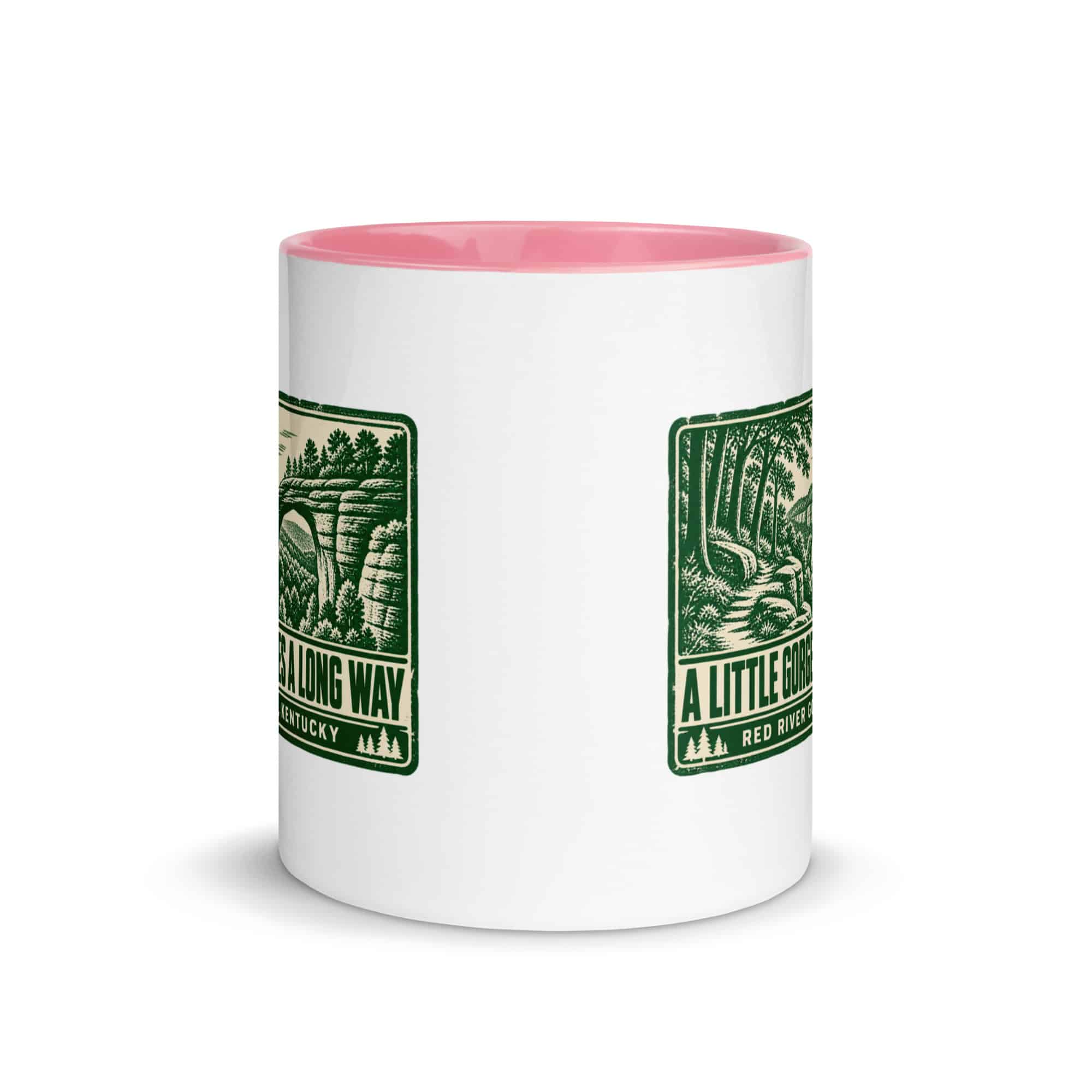 Red River Gorge Color Inside Coffee Mug: A Little Gorge Goes a Long Way, Forest Ink Stamp