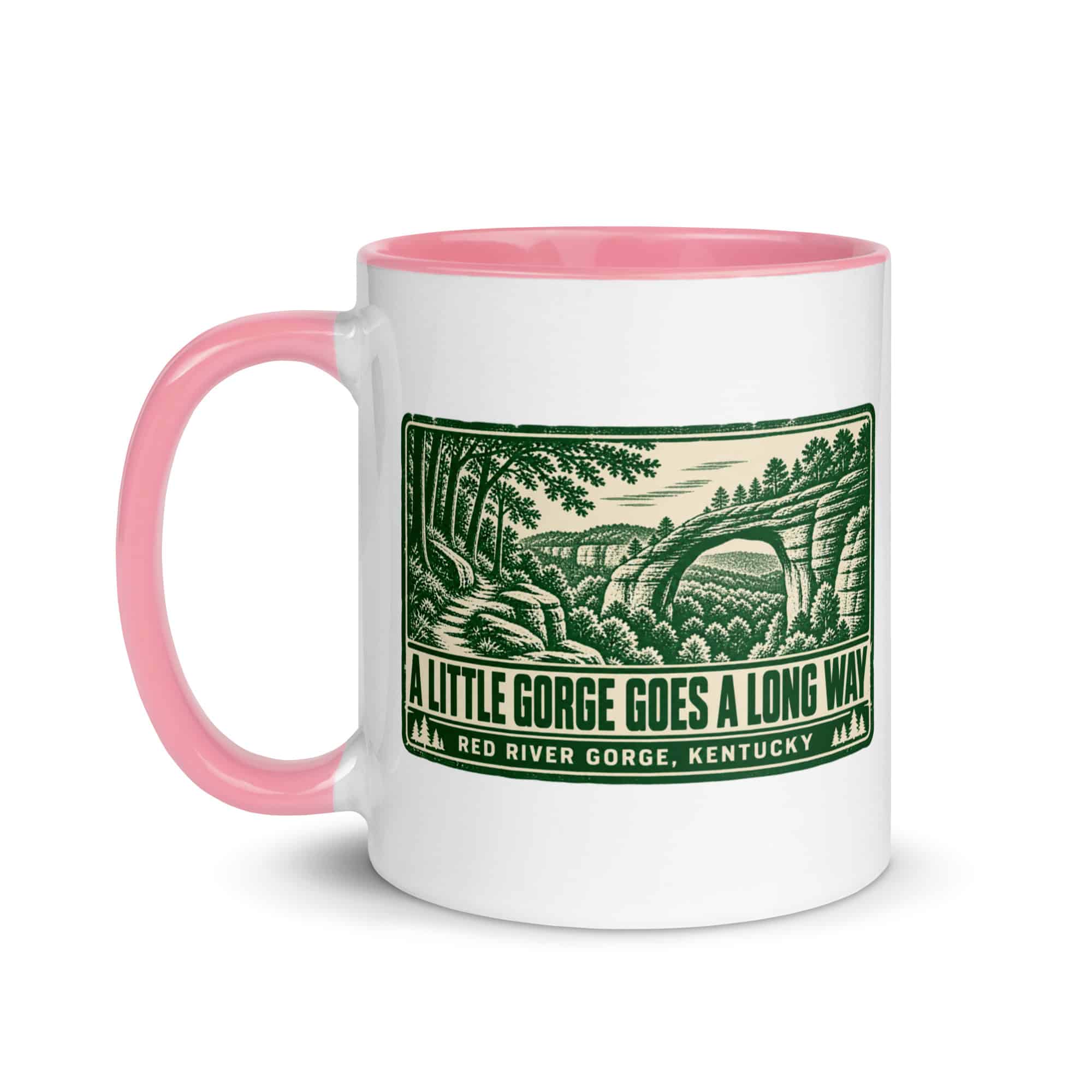 Red River Gorge Color Inside Coffee Mug: A Little Gorge Goes a Long Way, Forest Ink Stamp