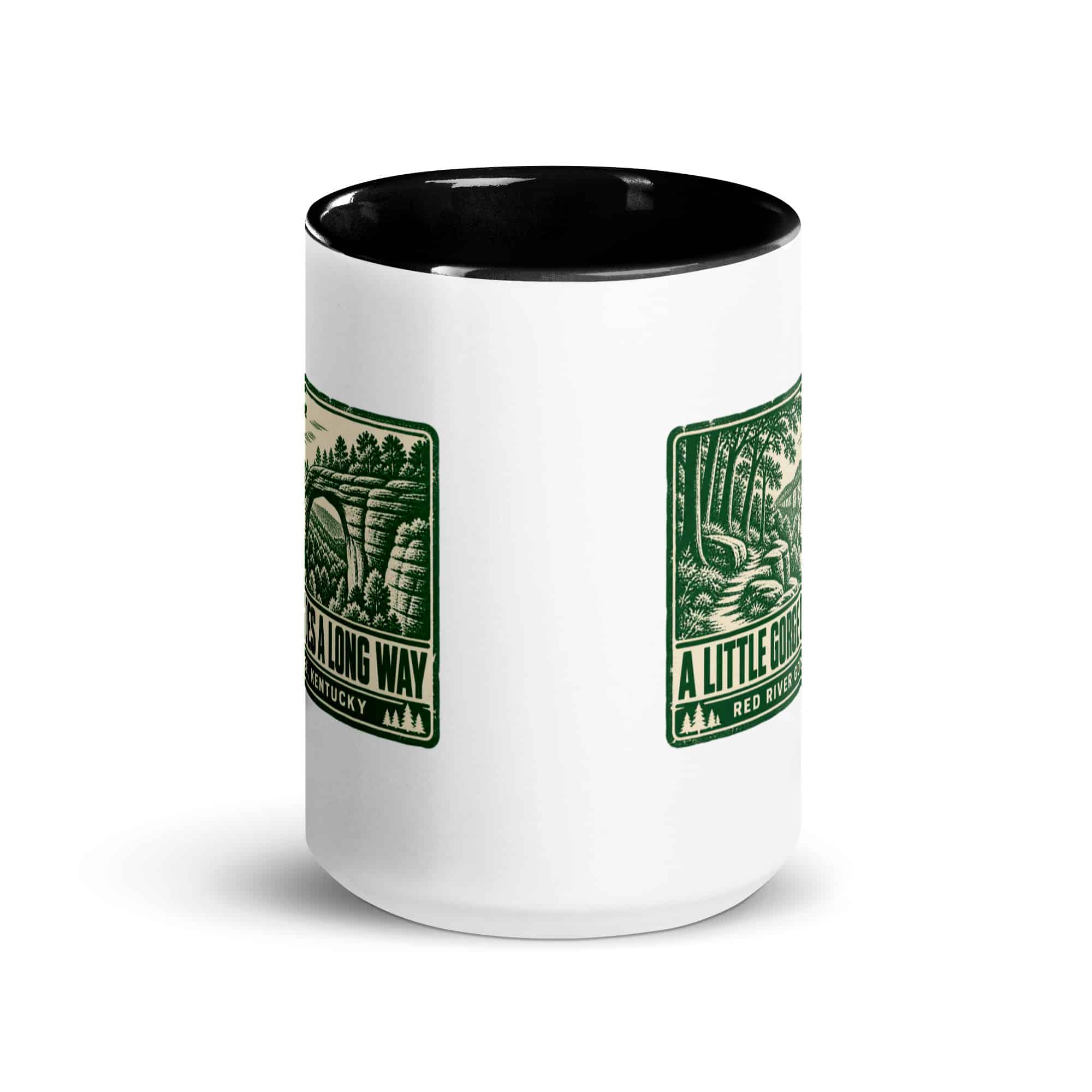 Red River Gorge Color Inside Coffee Mug: A Little Gorge Goes a Long Way, Forest Ink Stamp