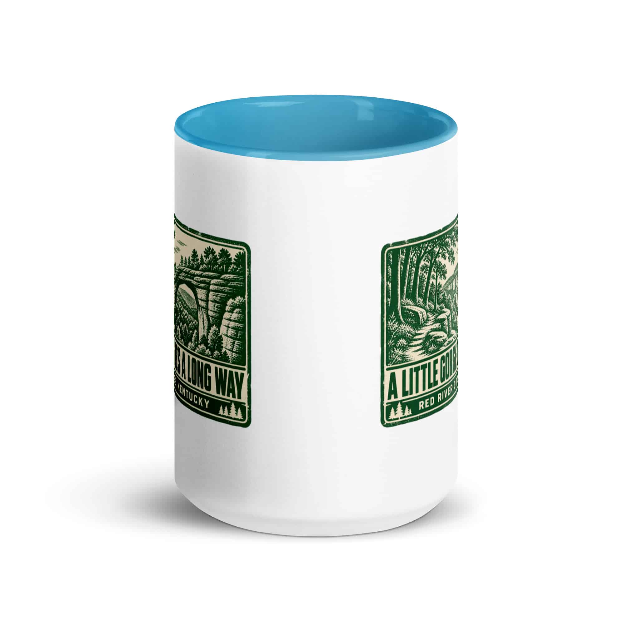 Red River Gorge Color Inside Coffee Mug: A Little Gorge Goes a Long Way, Forest Ink Stamp