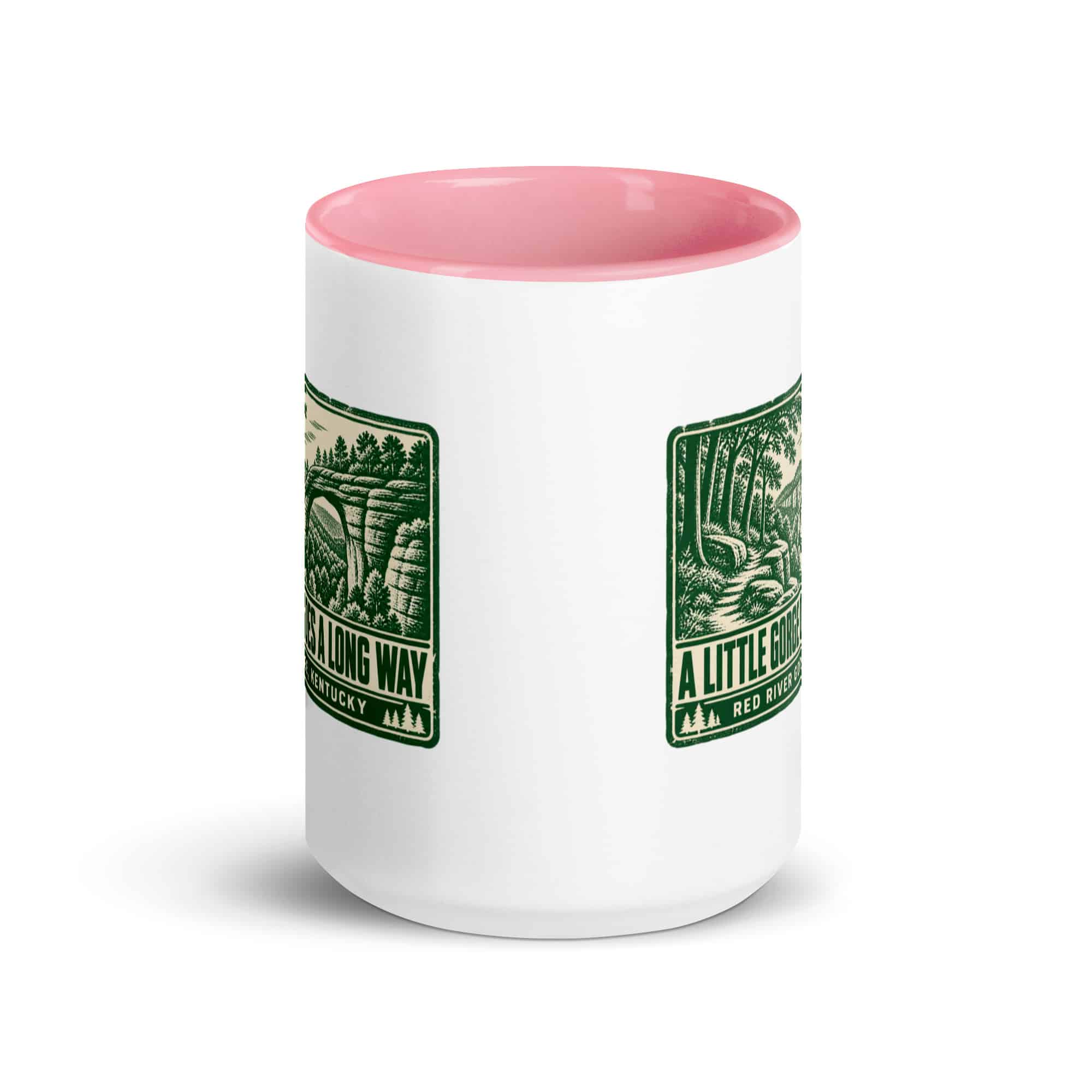 Red River Gorge Color Inside Coffee Mug: A Little Gorge Goes a Long Way, Forest Ink Stamp