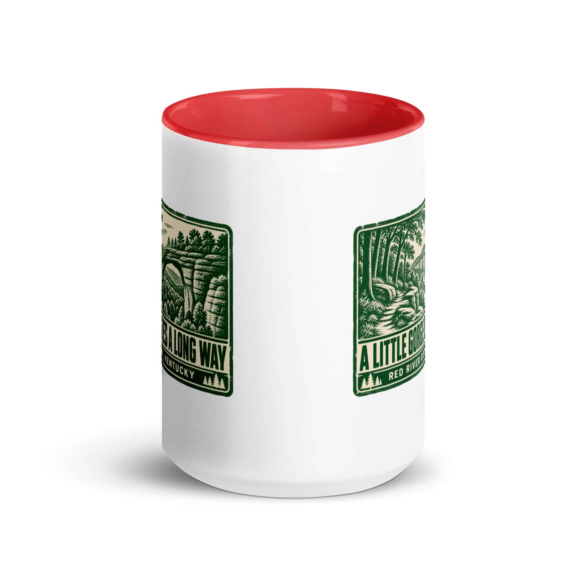 Red River Gorge Color Inside Coffee Mug: A Little Gorge Goes a Long Way, Forest Ink Stamp