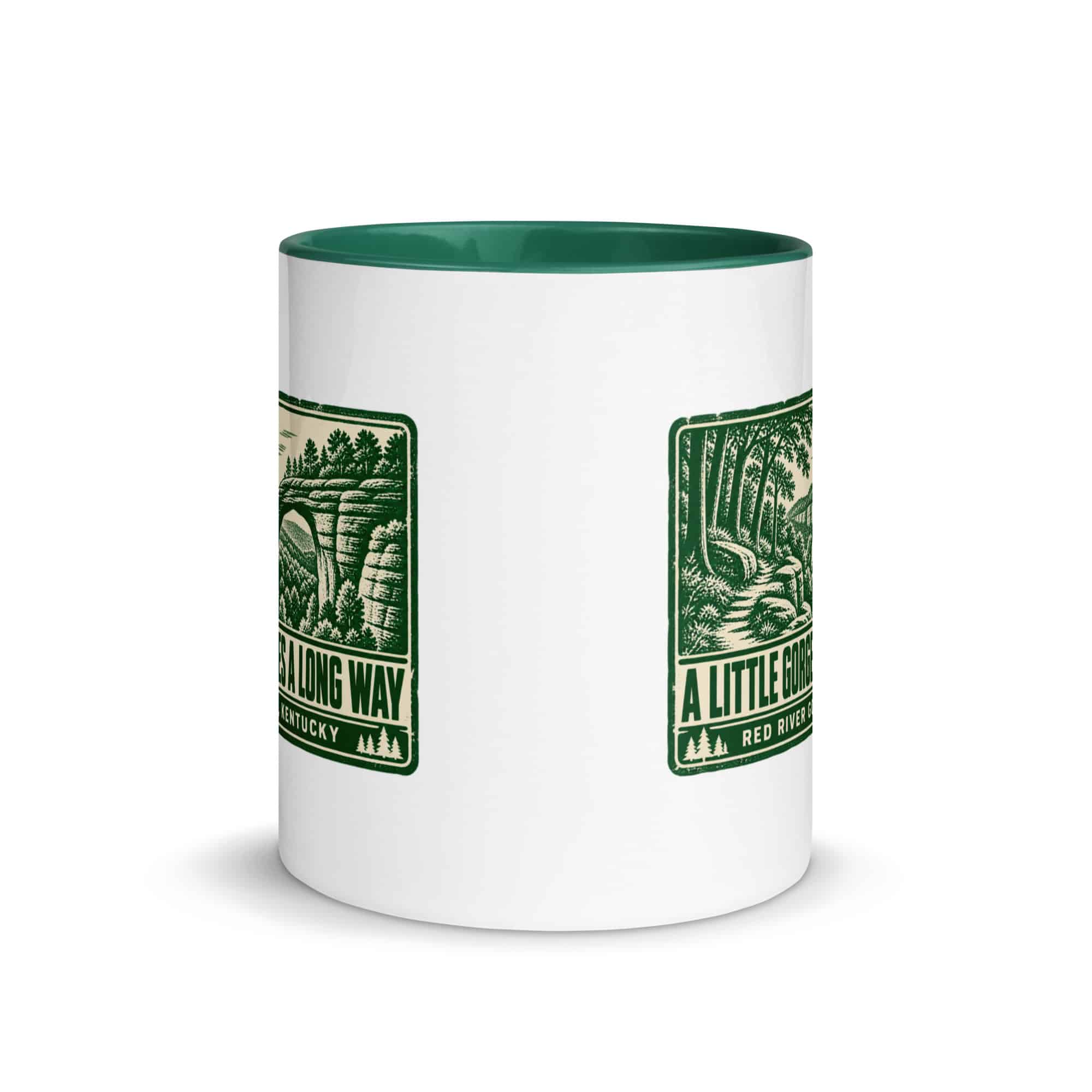 Red River Gorge Color Inside Coffee Mug: A Little Gorge Goes a Long Way, Forest Ink Stamp