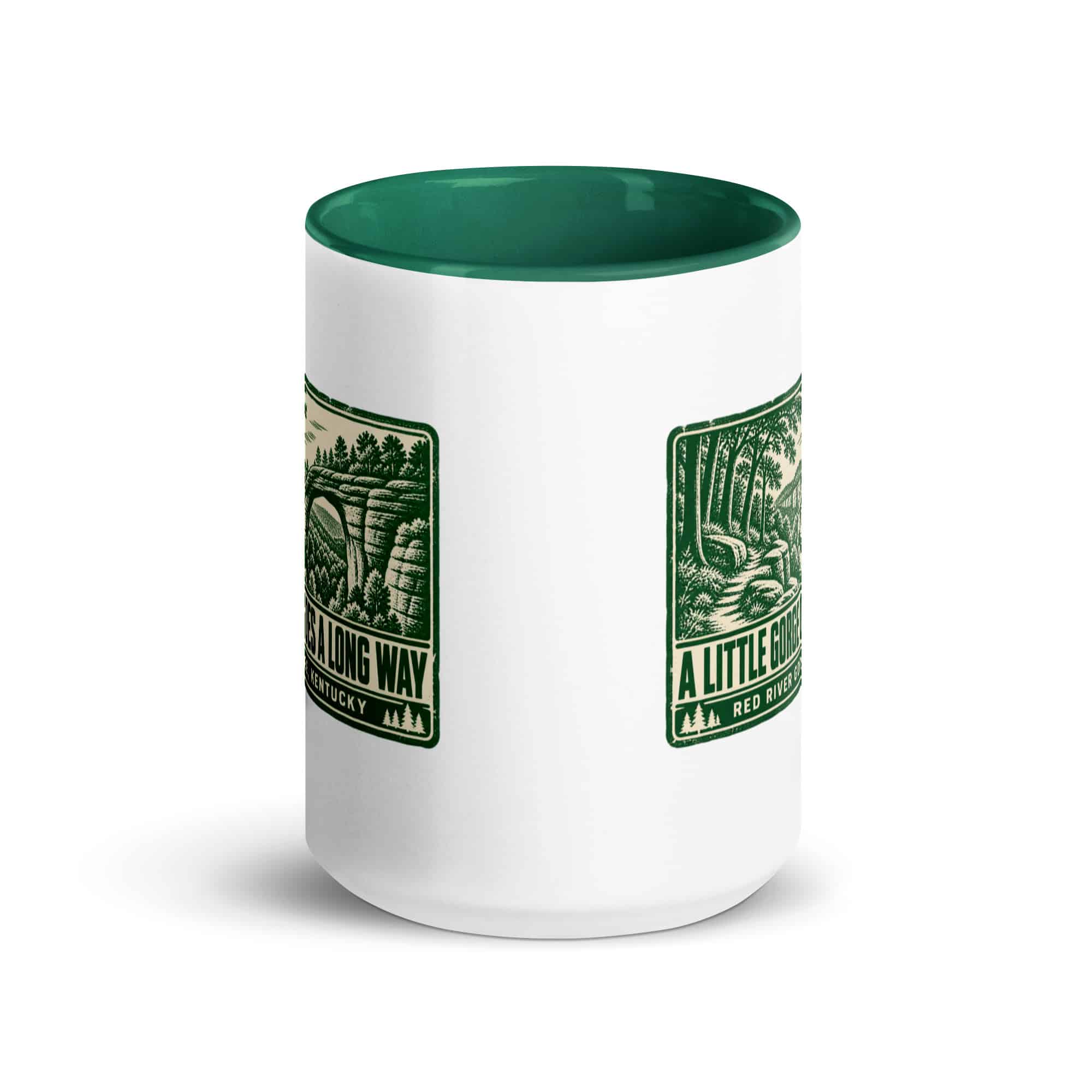 Red River Gorge Color Inside Coffee Mug: A Little Gorge Goes a Long Way, Forest Ink Stamp