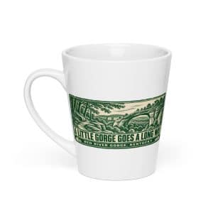 Red River Gorge Latte Mug: A Little Gorge Goes a Long Way, Forest Ink Stamp - 12 oz - Main
