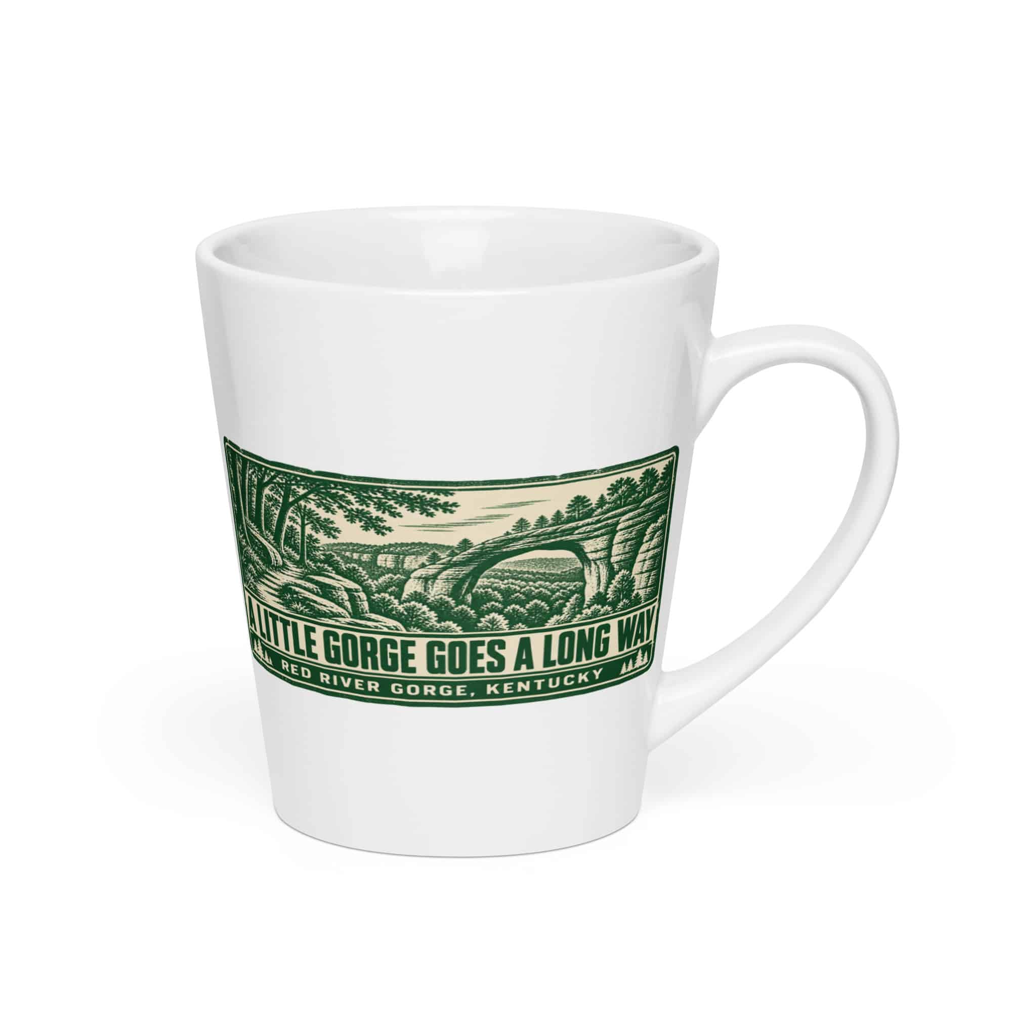 Red River Gorge Latte Mug: A Little Gorge Goes a Long Way, Forest Ink Stamp