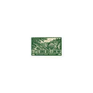 Red River Gorge Die-Cut Magnet: A Little Gorge Goes a Long Way, Forest Ink Stamp - 3″×3″ - Main