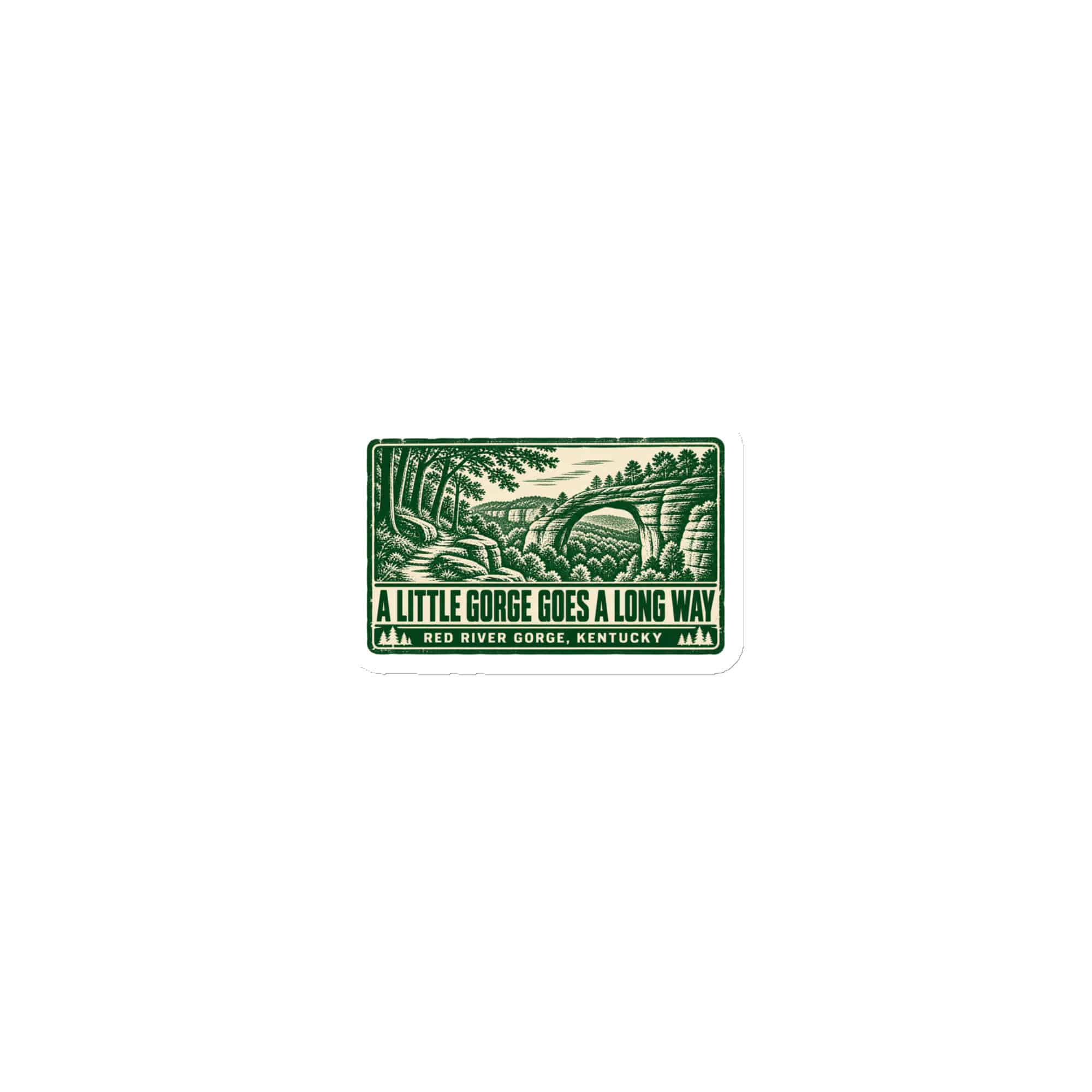 Red River Gorge Die-Cut Magnet: A Little Gorge Goes a Long Way, Forest Ink Stamp