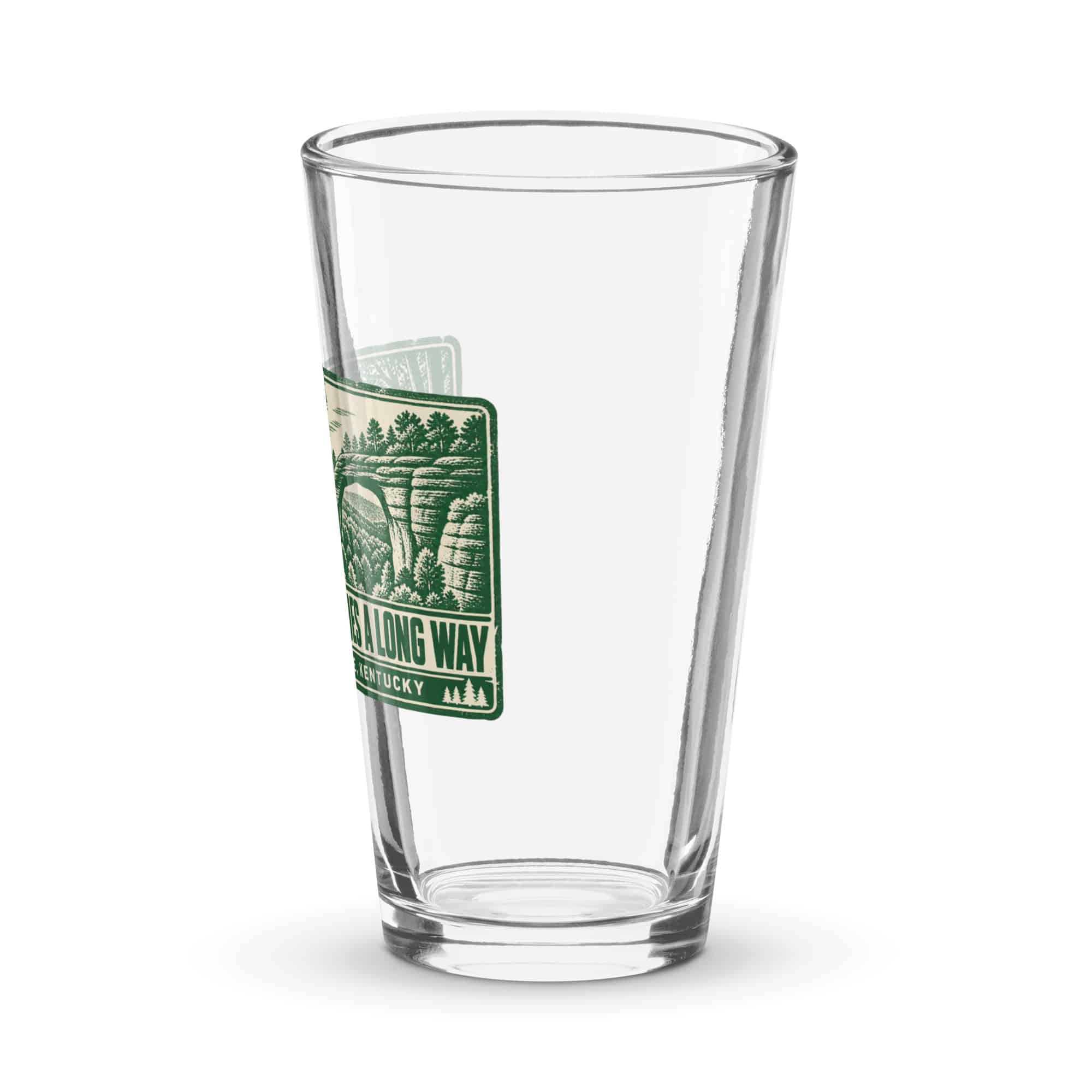 Red River Gorge Pint Glass: A Little Gorge Goes a Long Way, Forest Ink Stamp
