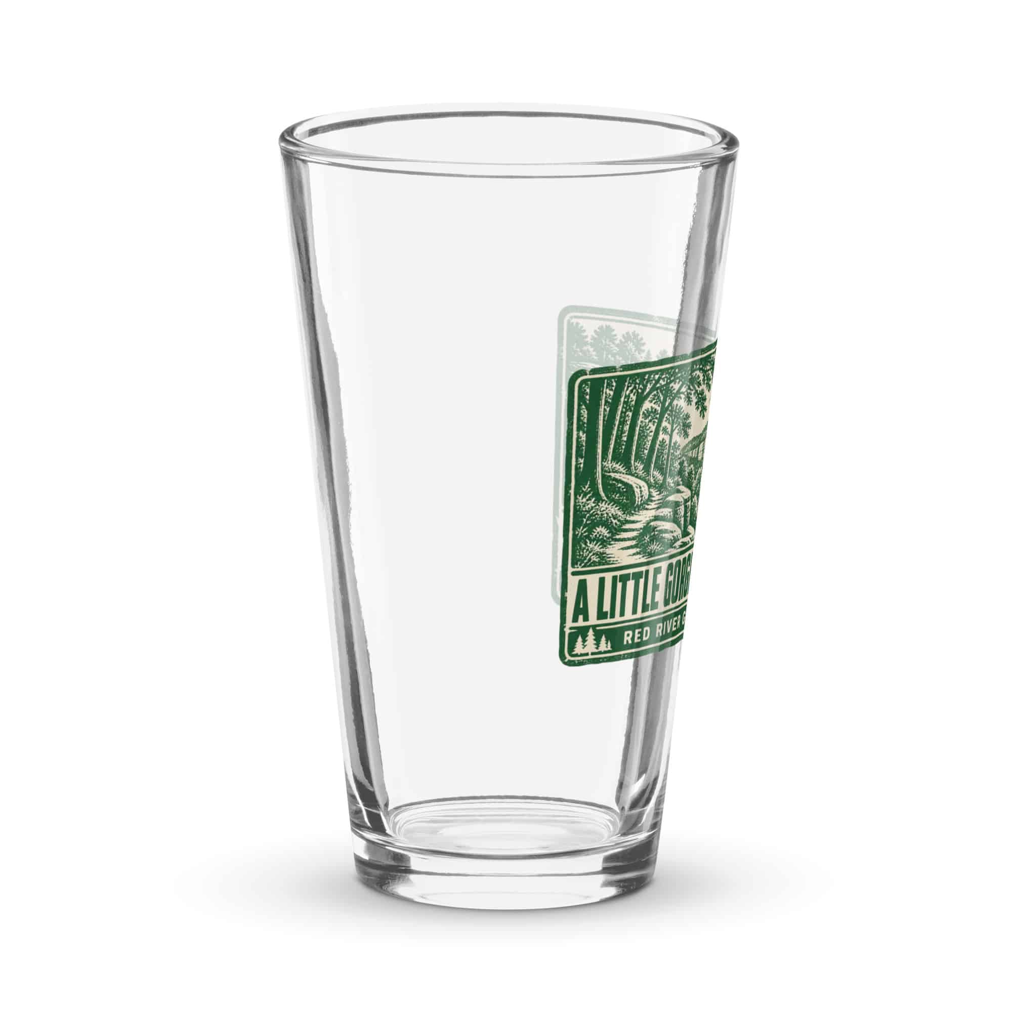 Red River Gorge Pint Glass: A Little Gorge Goes a Long Way, Forest Ink Stamp