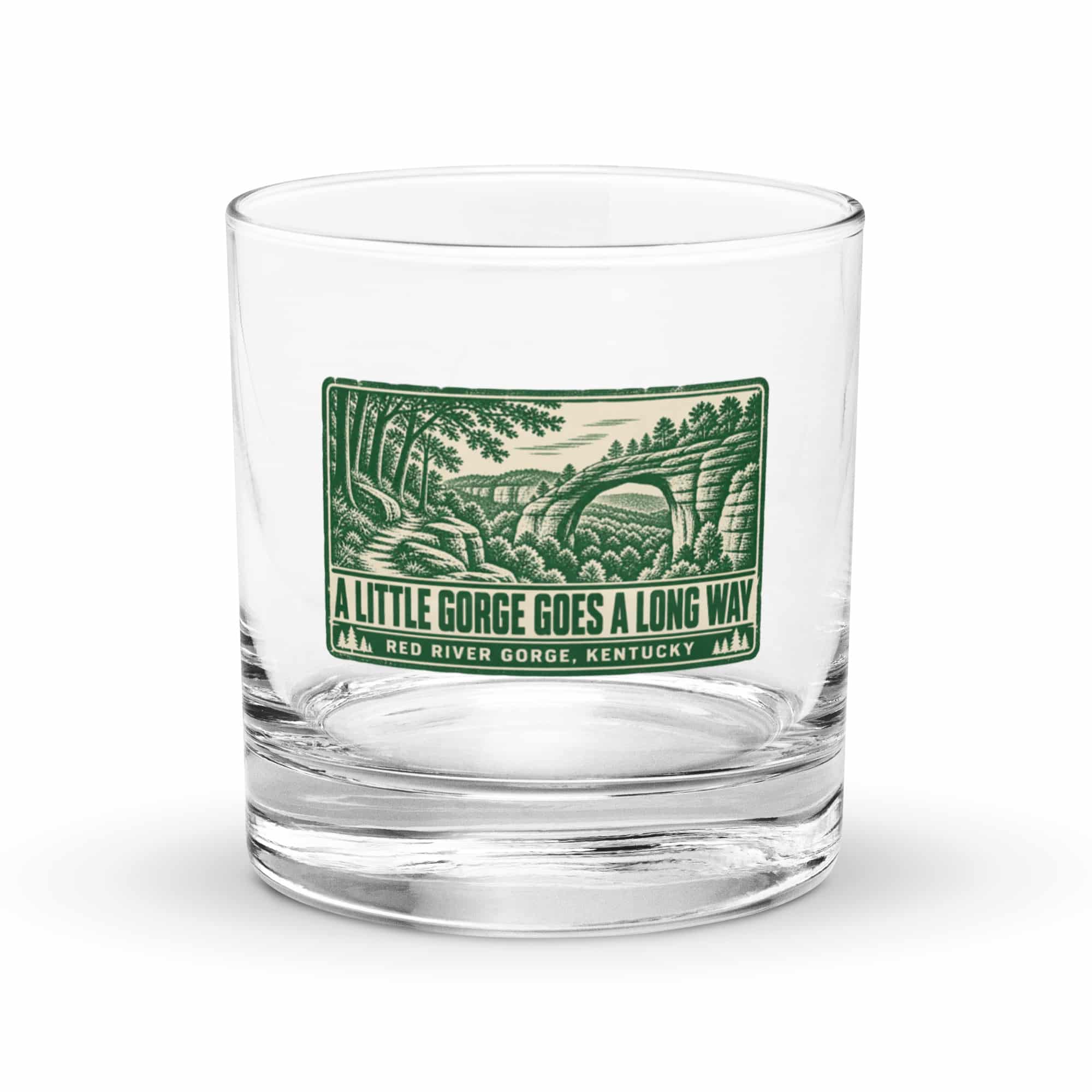 Red River Gorge Rocks Glass: A Little Gorge Goes a Long Way, Forest Ink Stamp