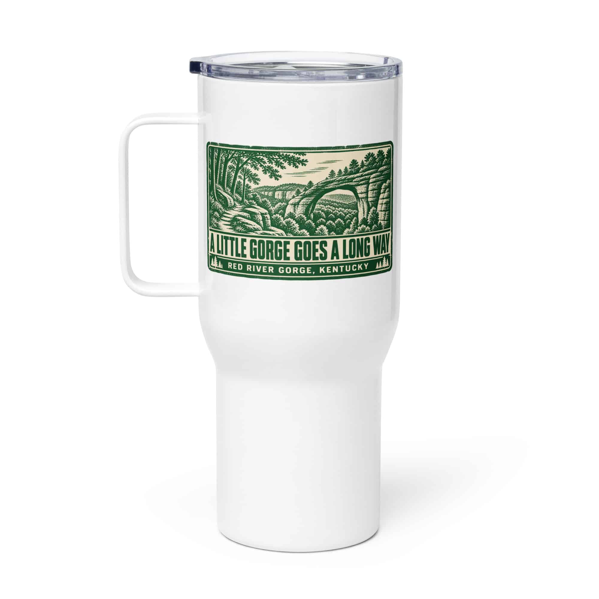 Red River Gorge Travel Mug: A Little Gorge Goes a Long Way, Forest Ink Stamp
