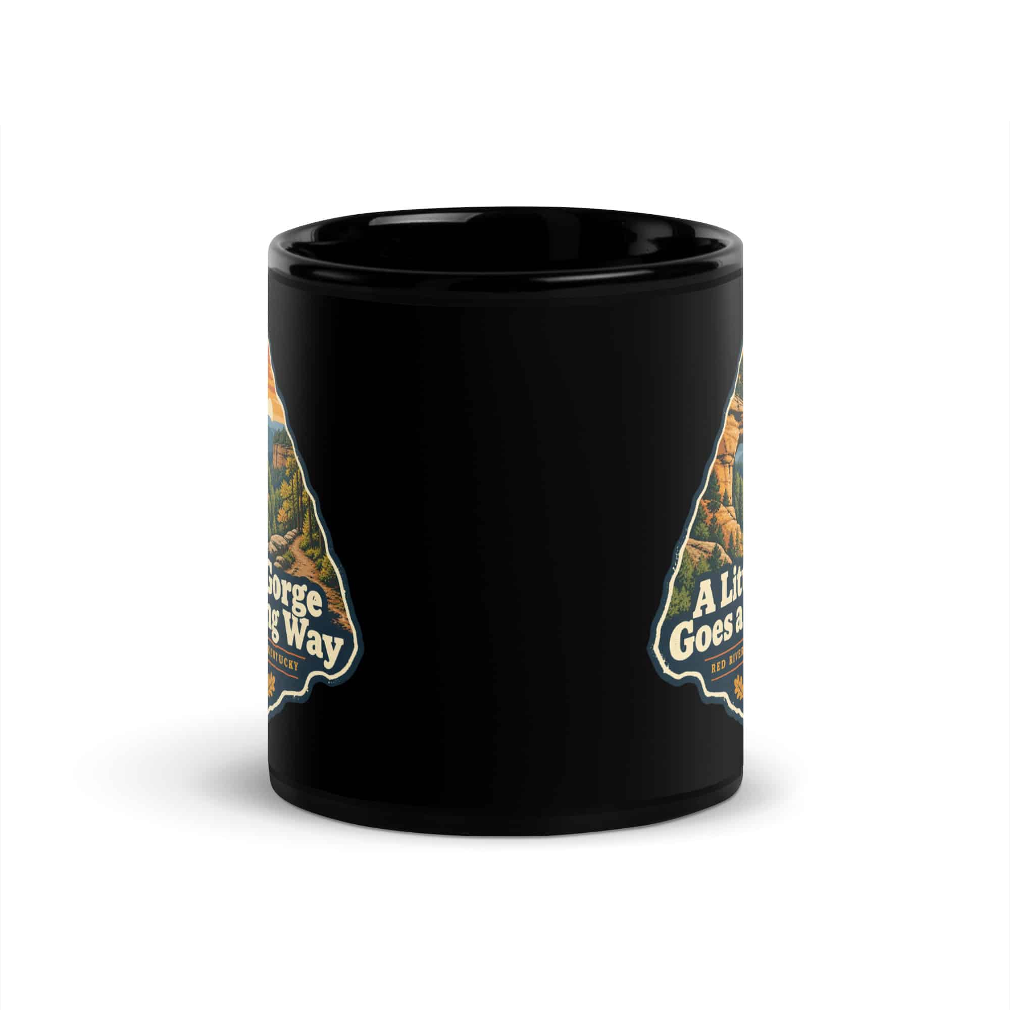 Red River Gorge Black Coffee Mug: A Little Gorge Goes a Long Way, Scenic Shield Badge