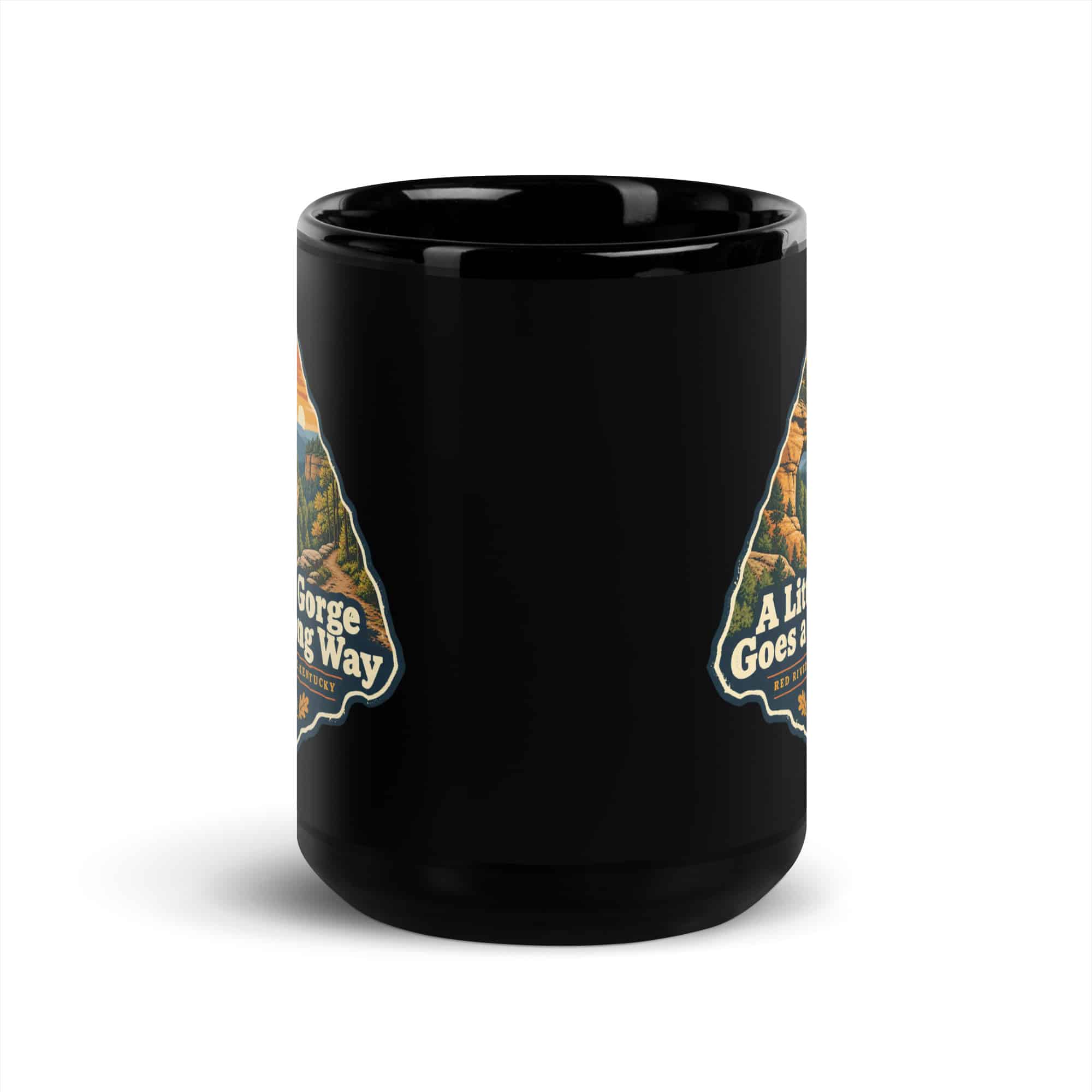 Red River Gorge Black Coffee Mug: A Little Gorge Goes a Long Way, Scenic Shield Badge
