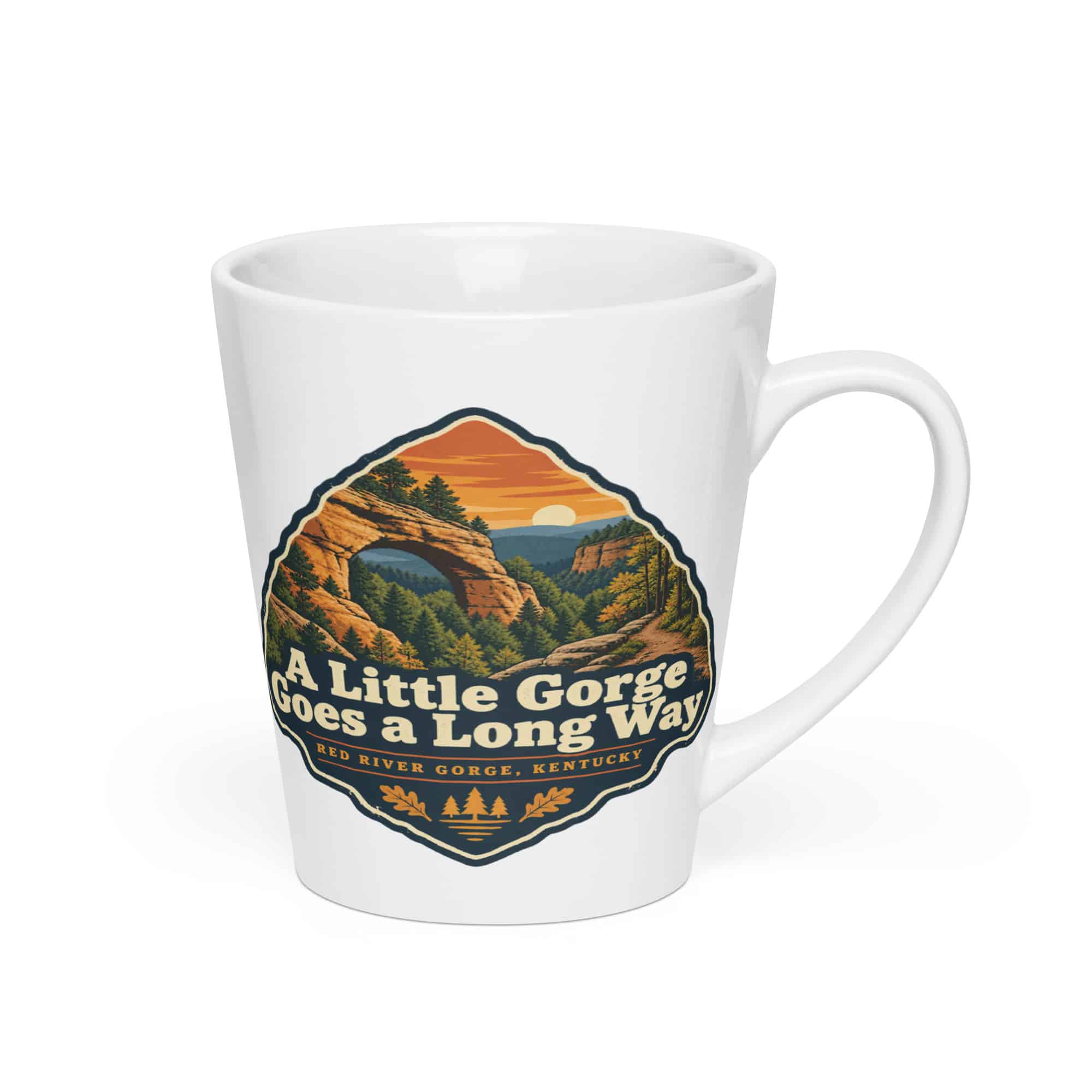 Red River Gorge Latte Mug: A Little Gorge Goes a Long Way, Scenic Shield Badge