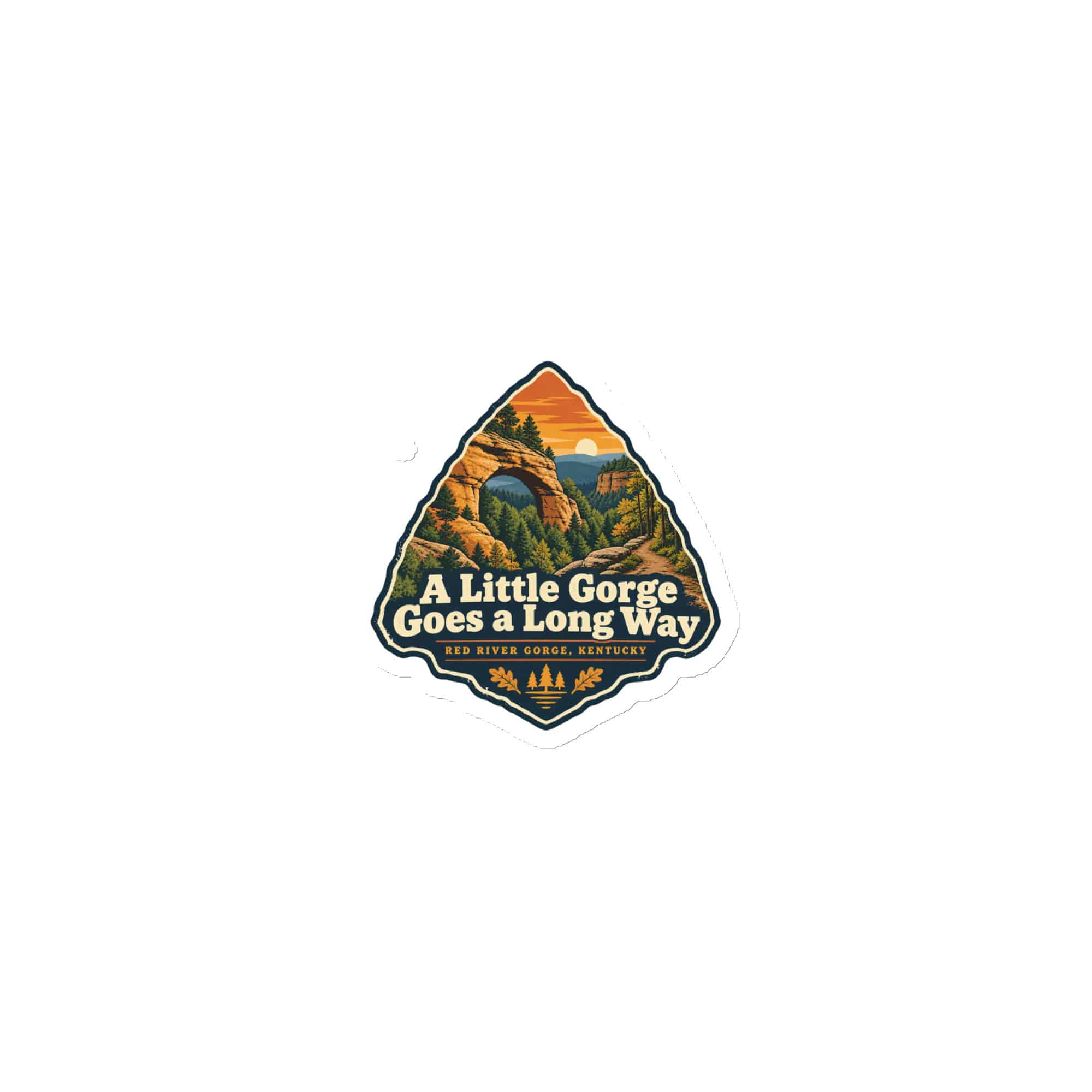 Red River Gorge Die-Cut Magnet: A Little Gorge Goes a Long Way, Scenic Shield Badge