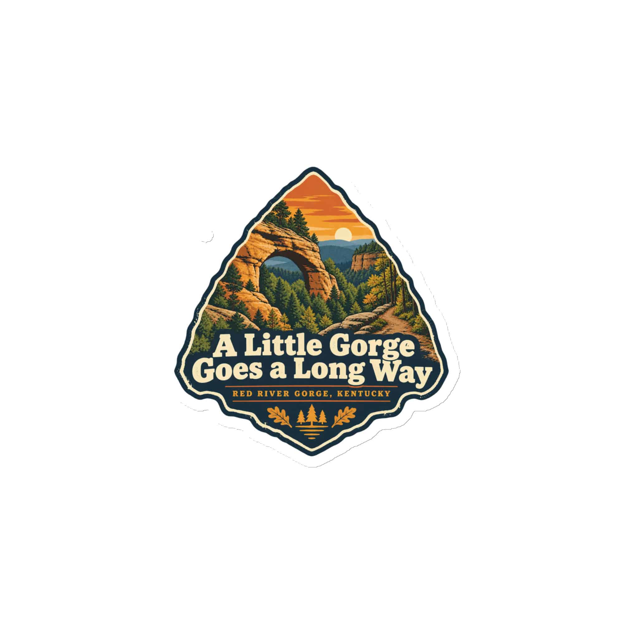 Red River Gorge Die-Cut Magnet: A Little Gorge Goes a Long Way, Scenic Shield Badge