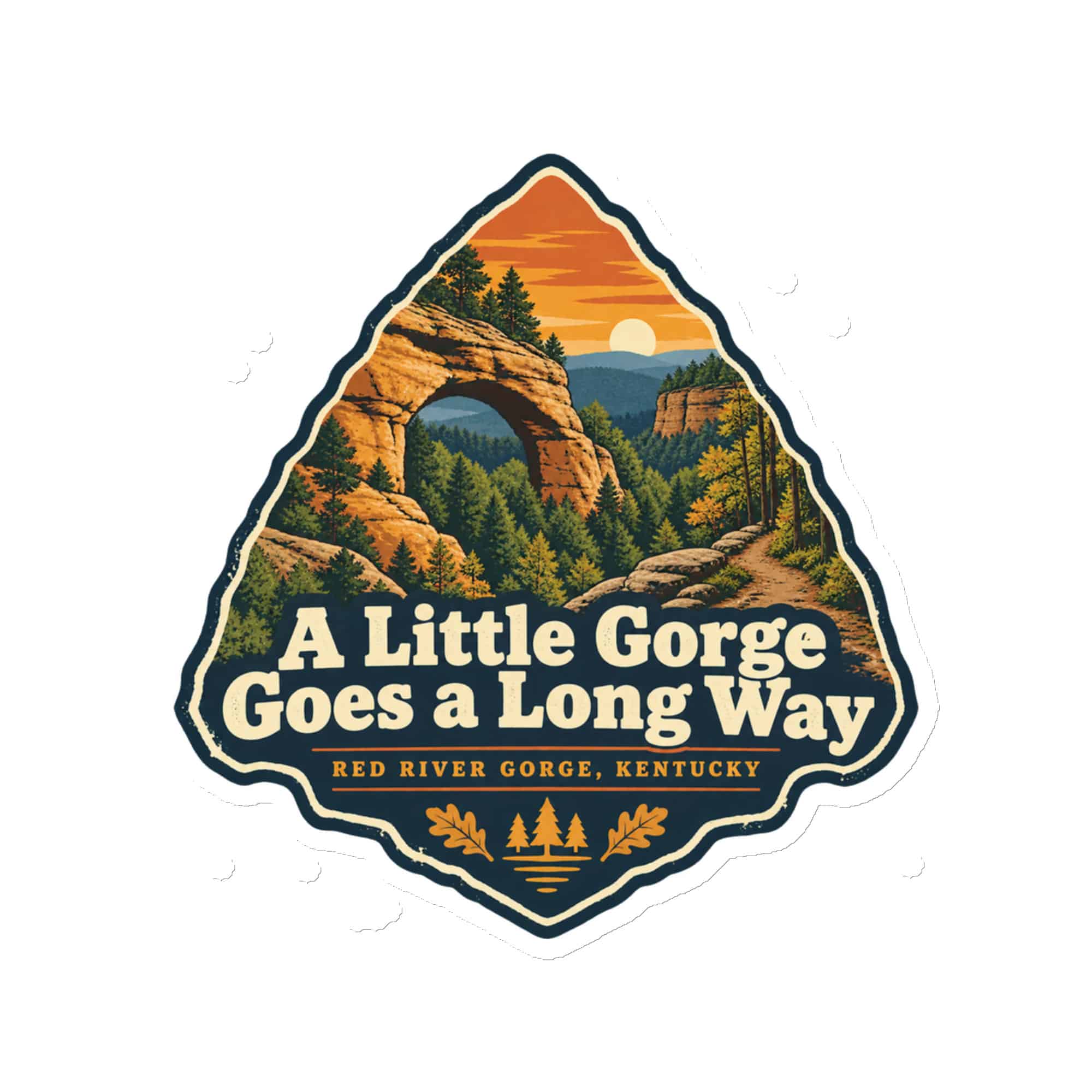 Red River Gorge Die-Cut Magnet: A Little Gorge Goes a Long Way, Scenic Shield Badge
