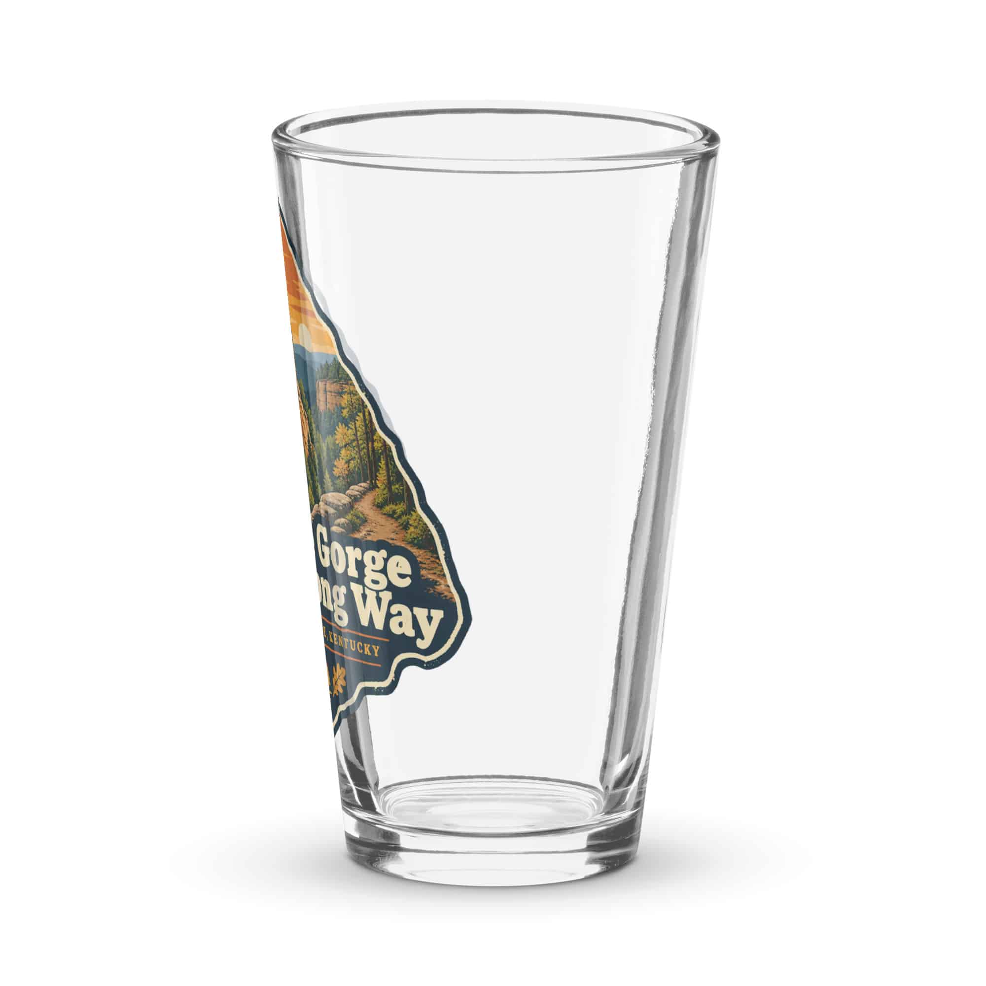 Red River Gorge Pint Glass: A Little Gorge Goes a Long Way, Scenic Shield Badge