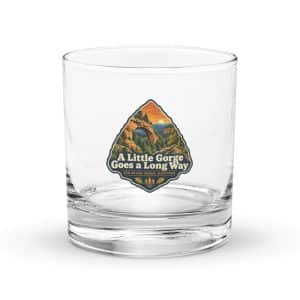 Red River Gorge Rocks Glass: A Little Gorge Goes a Long Way, Scenic Shield Badge - 10.5 oz - Main