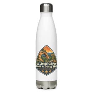 Red River Gorge Stainless Steel Water Bottle: A Little Gorge Goes a Long Way, Scenic Shield Badge - 17 oz - Main