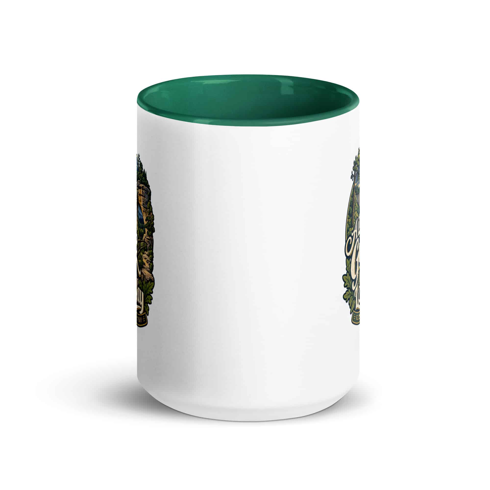 Red River Gorge Color Inside Coffee Mug: A Little Gorge Goes a Long Way, Woodland Scenic Lettering