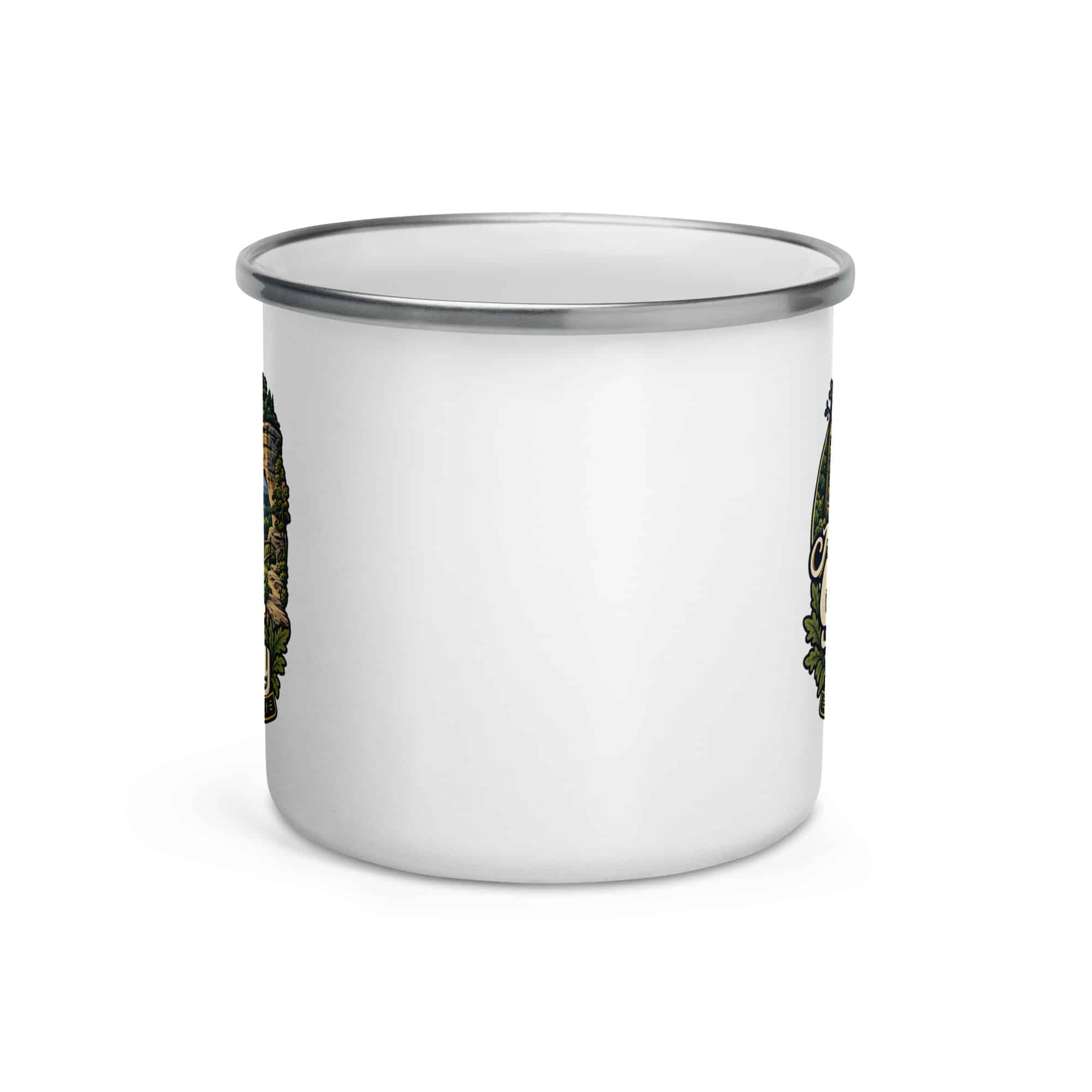 Red River Gorge Enamel Camp Mug: A Little Gorge Goes a Long Way, Woodland Scenic Lettering