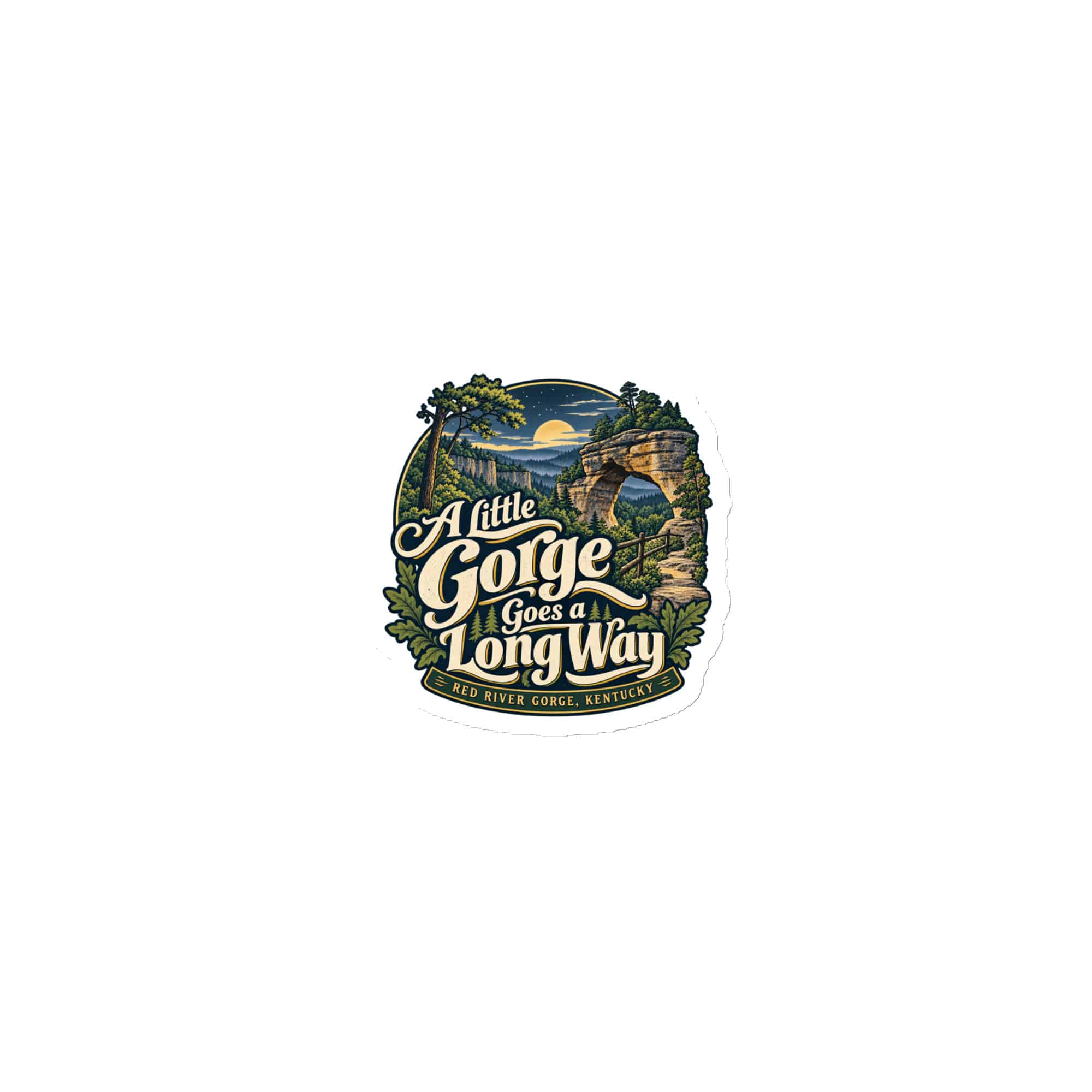 Red River Gorge Die-Cut Magnet: A Little Gorge Goes a Long Way, Woodland Scenic Lettering