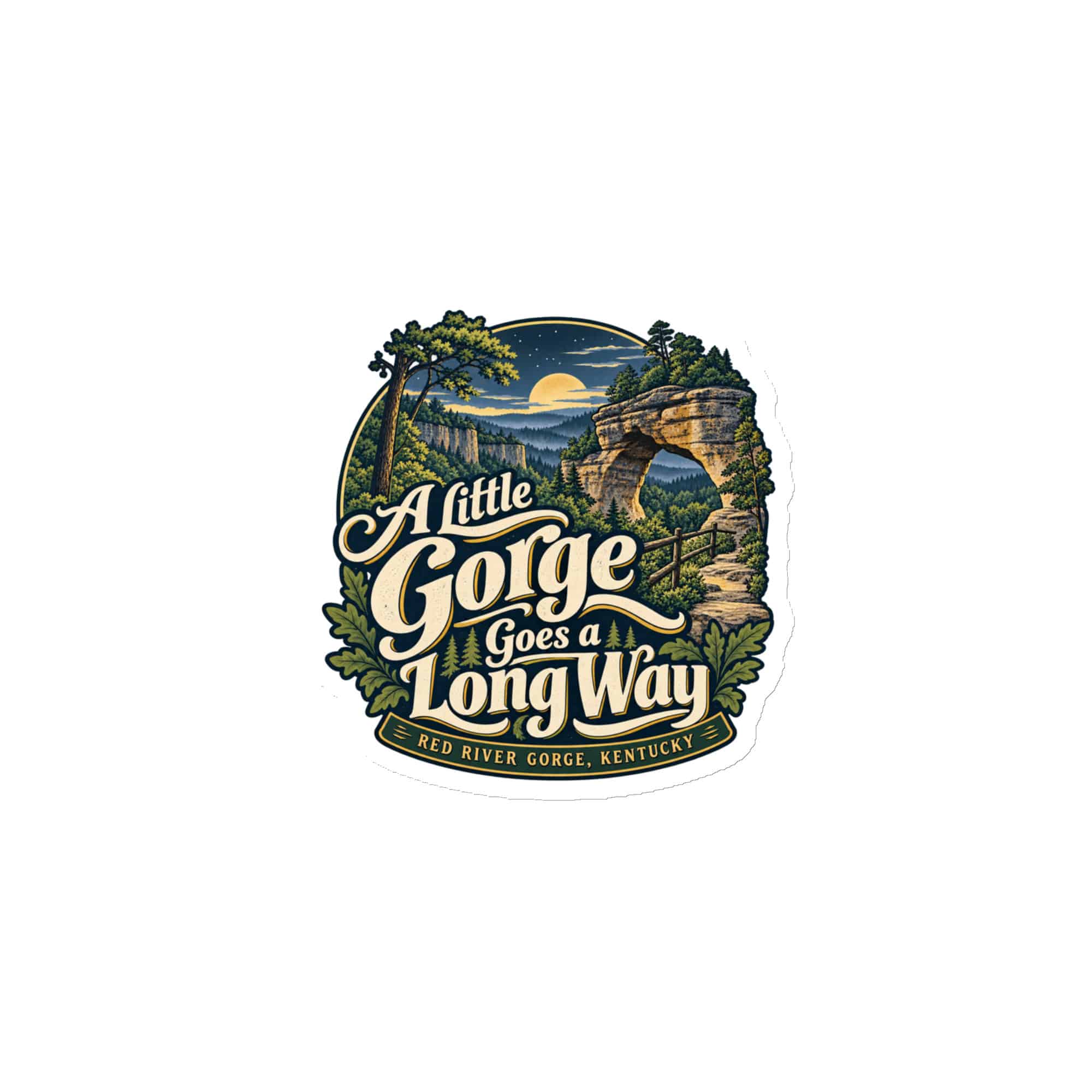 Red River Gorge Die-Cut Magnet: A Little Gorge Goes a Long Way, Woodland Scenic Lettering