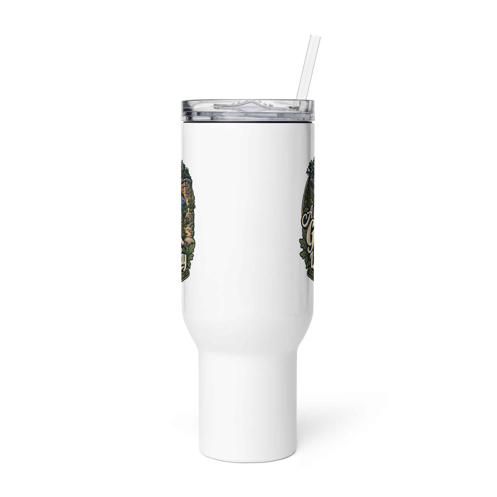Red River Gorge Travel Mug: A Little Gorge Goes a Long Way, Woodland Scenic Lettering