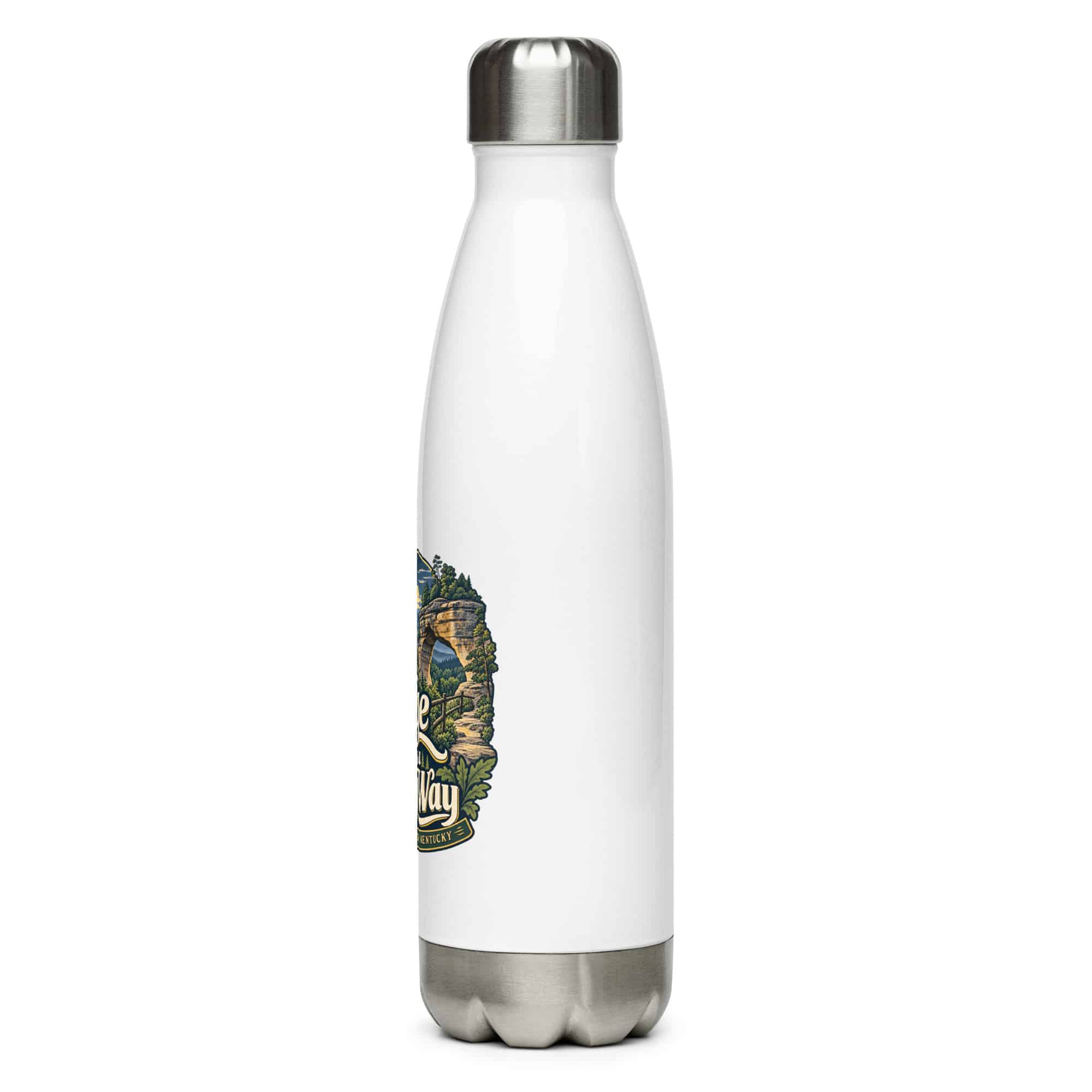 Red River Gorge Stainless Steel Water Bottle: A Little Gorge Goes a Long Way, Woodland Scenic Lettering