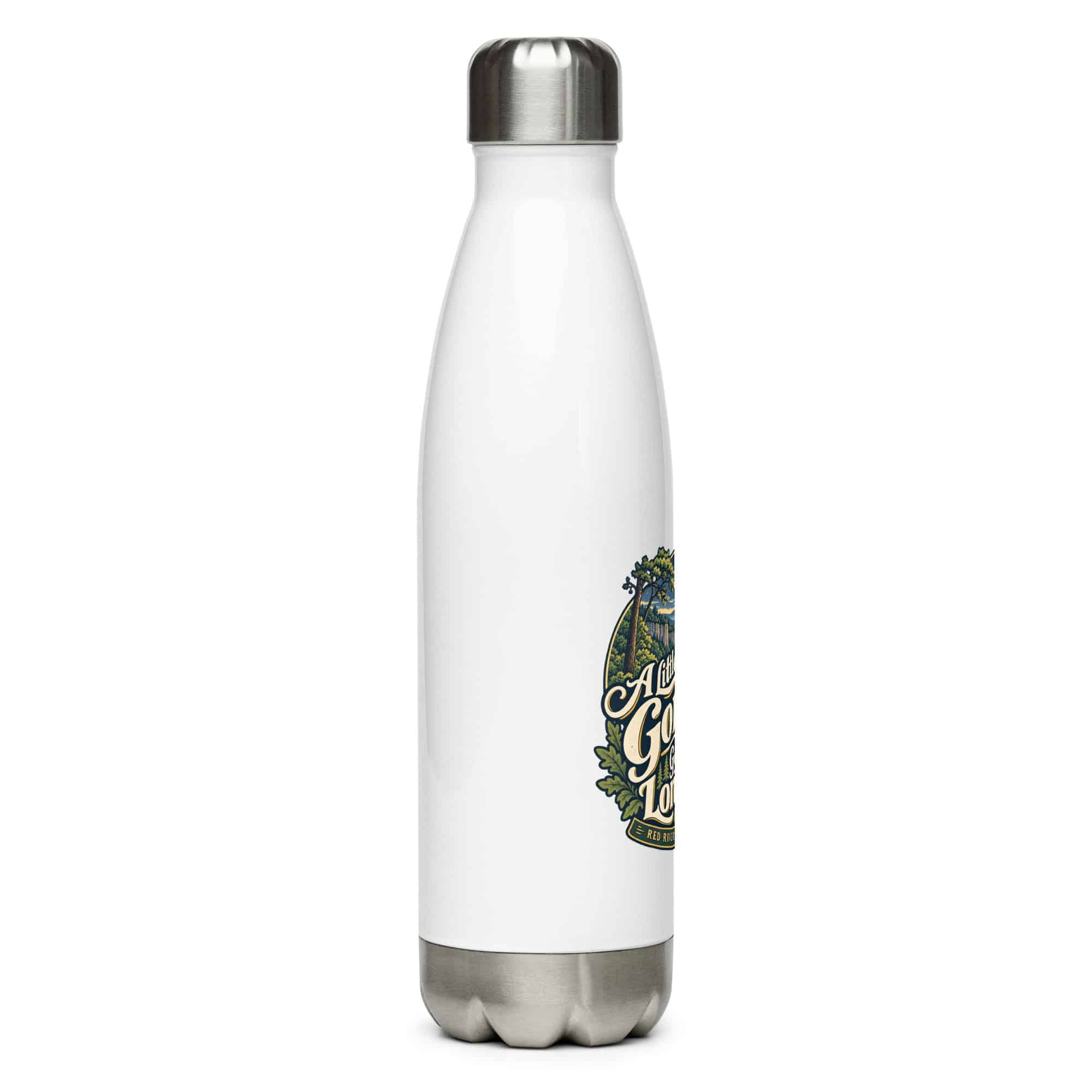Red River Gorge Stainless Steel Water Bottle: A Little Gorge Goes a Long Way, Woodland Scenic Lettering