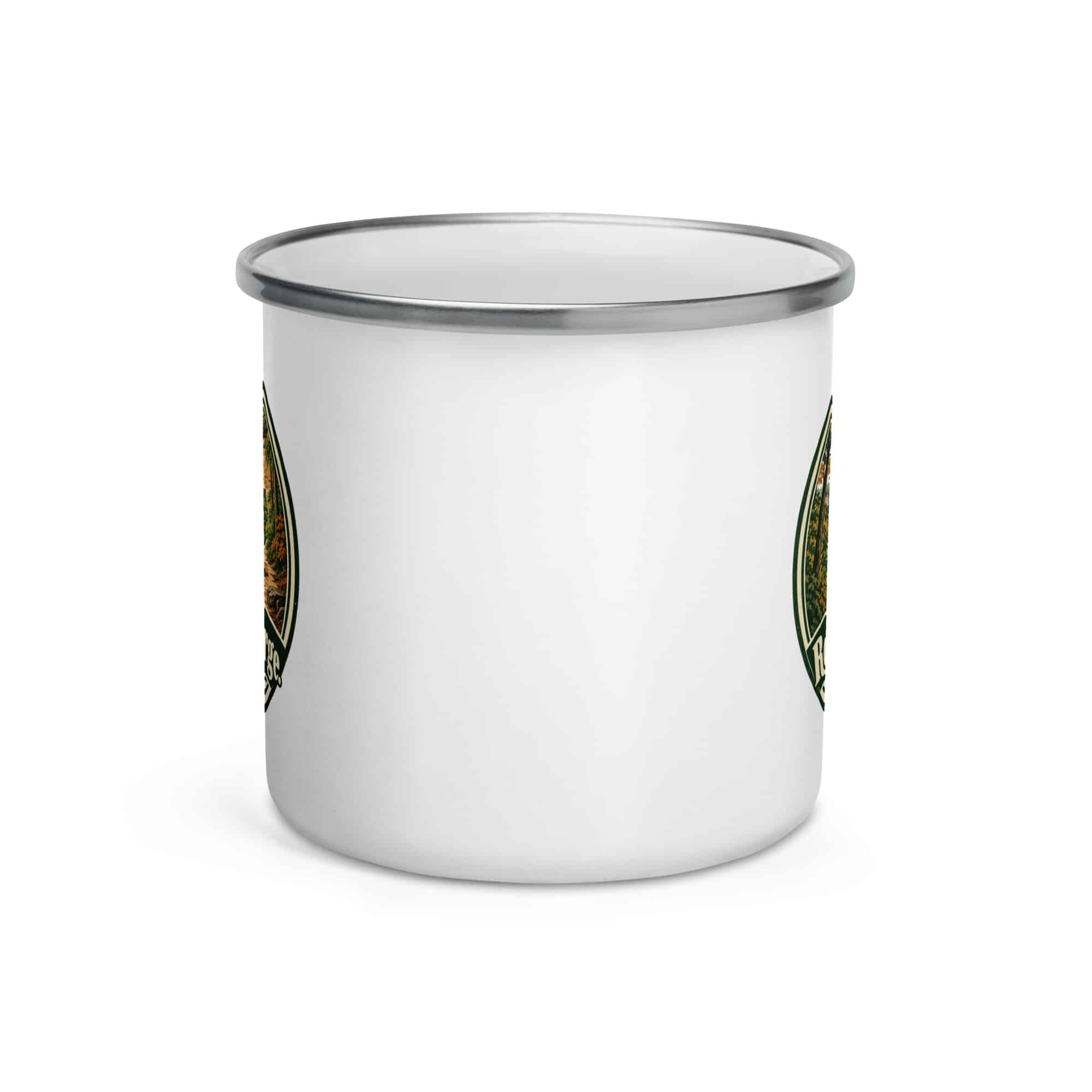 Red River Gorge Enamel Camp Mug: Red River Gorge, Vintage Round Badge