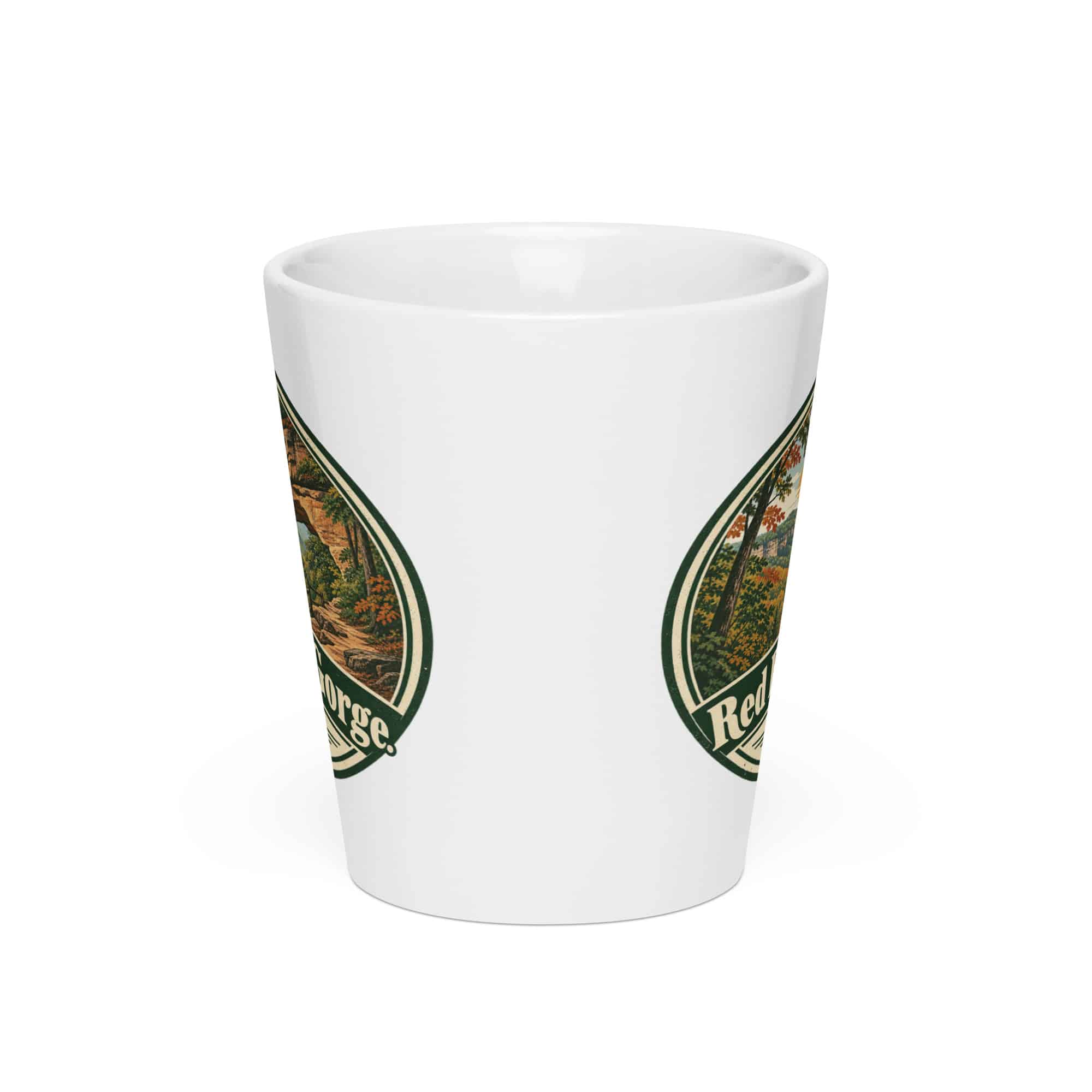 Red River Gorge Latte Mug: Red River Gorge, Vintage Round Badge