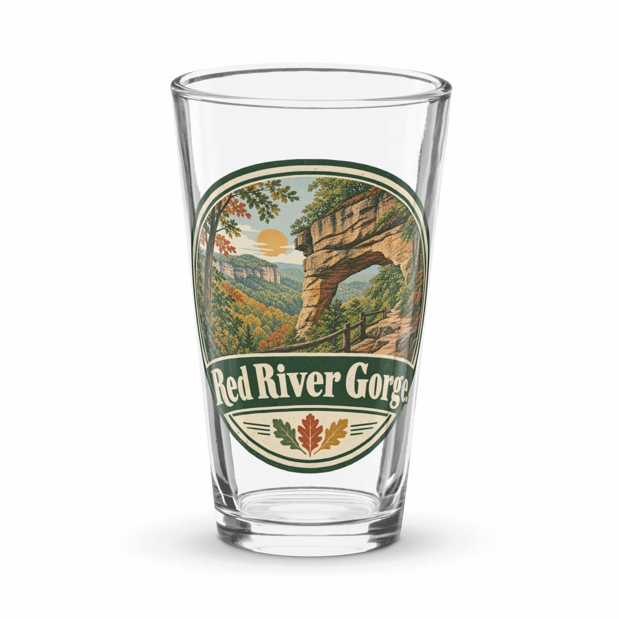 Red River Gorge Pint Glass: Red River Gorge, Vintage Round Badge