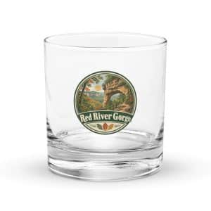 Red River Gorge Rocks Glass: Red River Gorge, Vintage Round Badge - 10.5 oz - Main