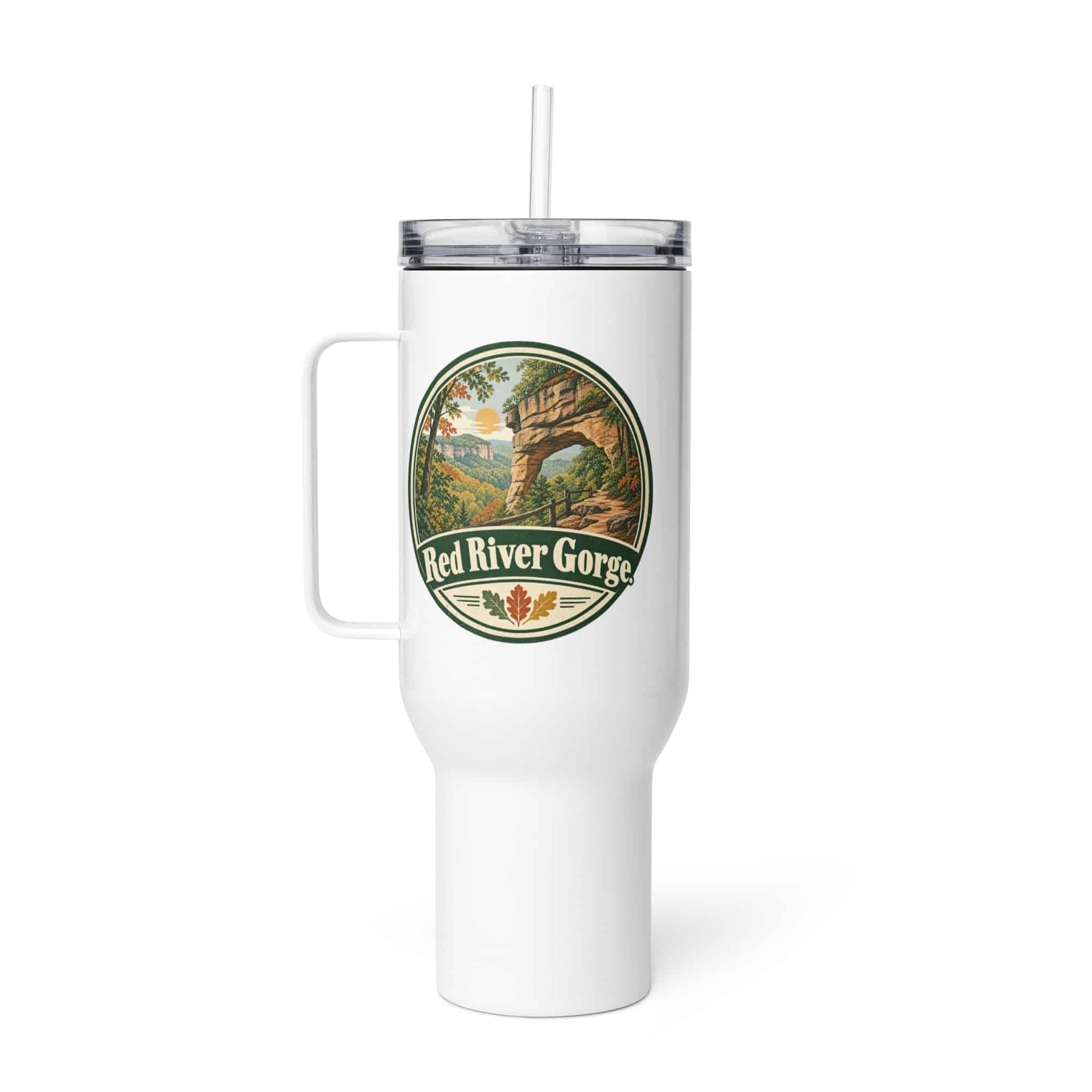 Red River Gorge Travel Mug: Red River Gorge, Vintage Round Badge