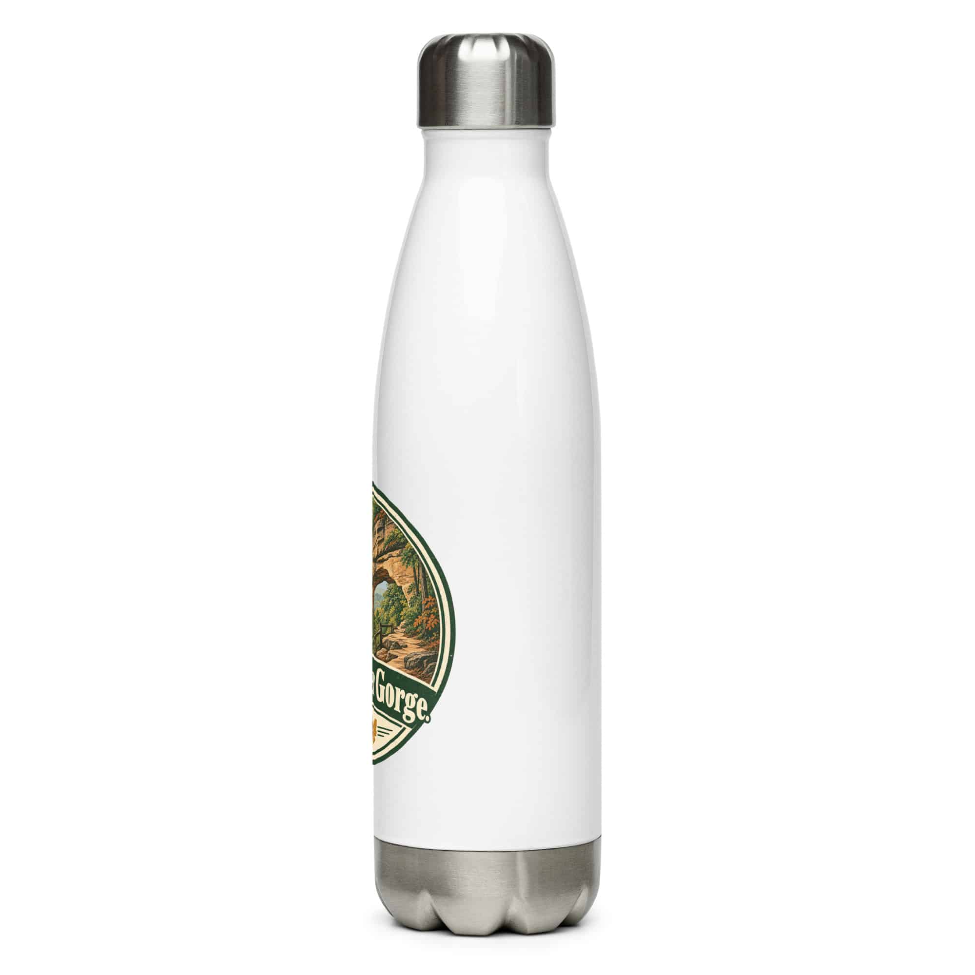 Red River Gorge Stainless Steel Water Bottle: Red River Gorge, Vintage Round Badge